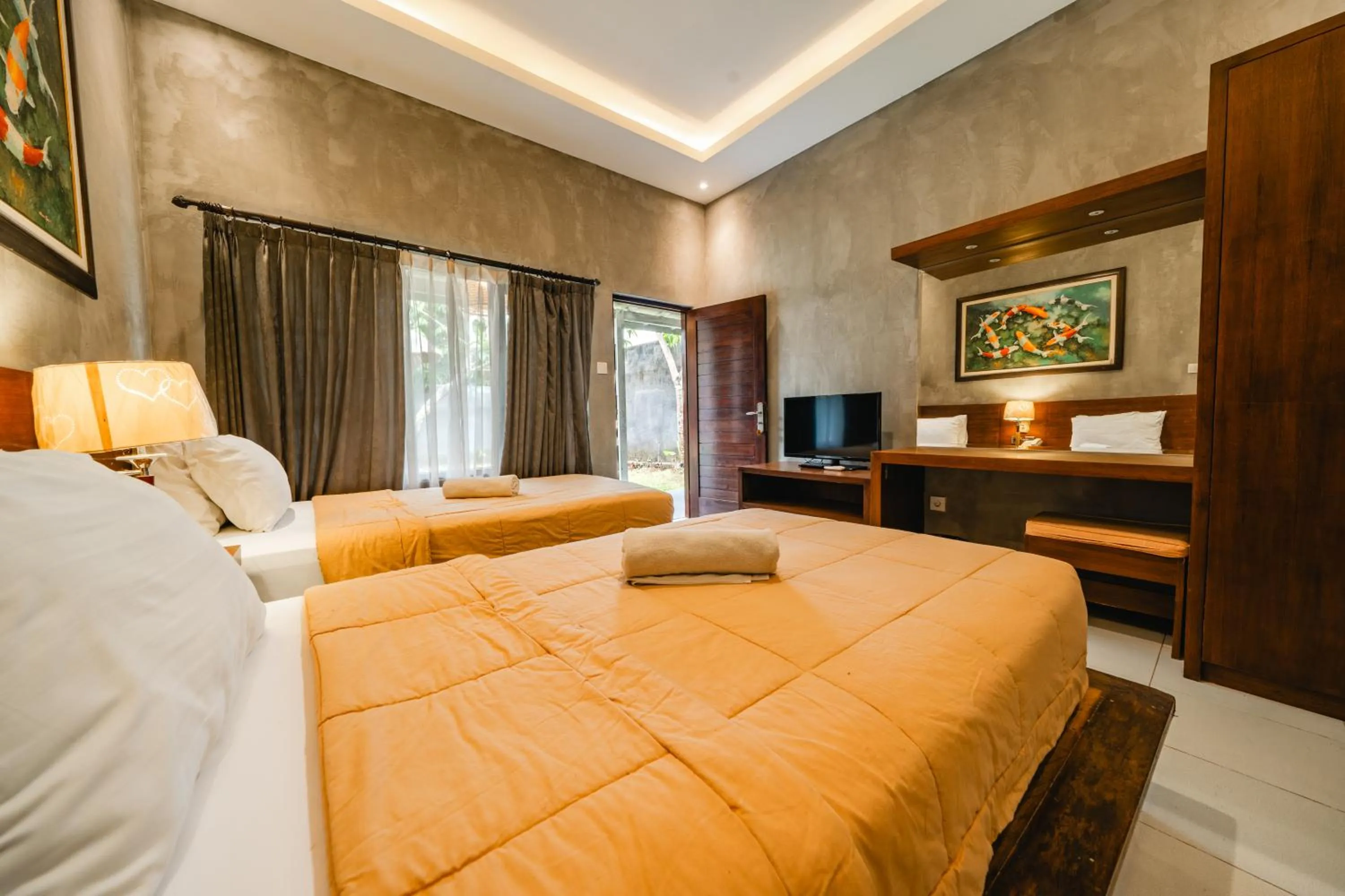 Bed in Uma Mani Villa Jimbaran