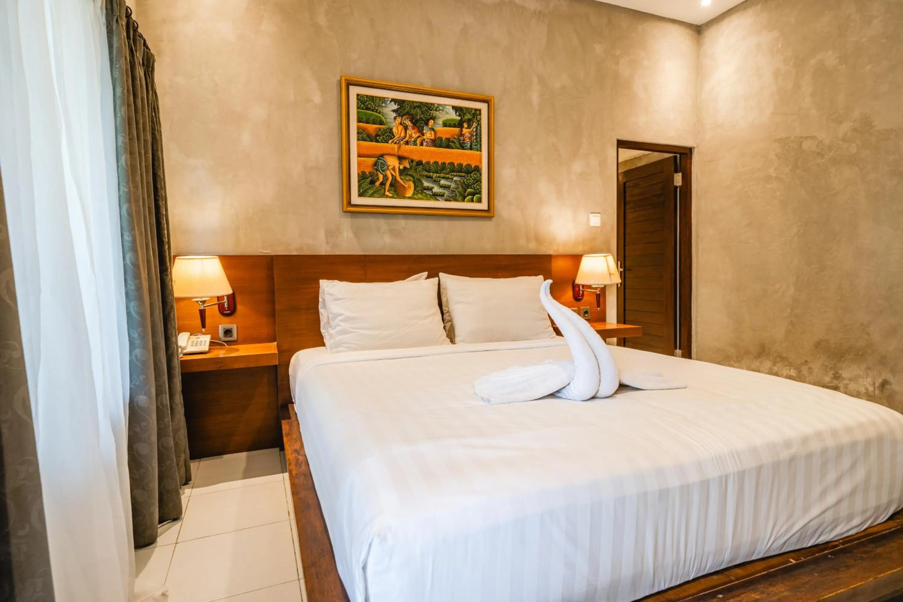 Bed in Uma Mani Villa Jimbaran