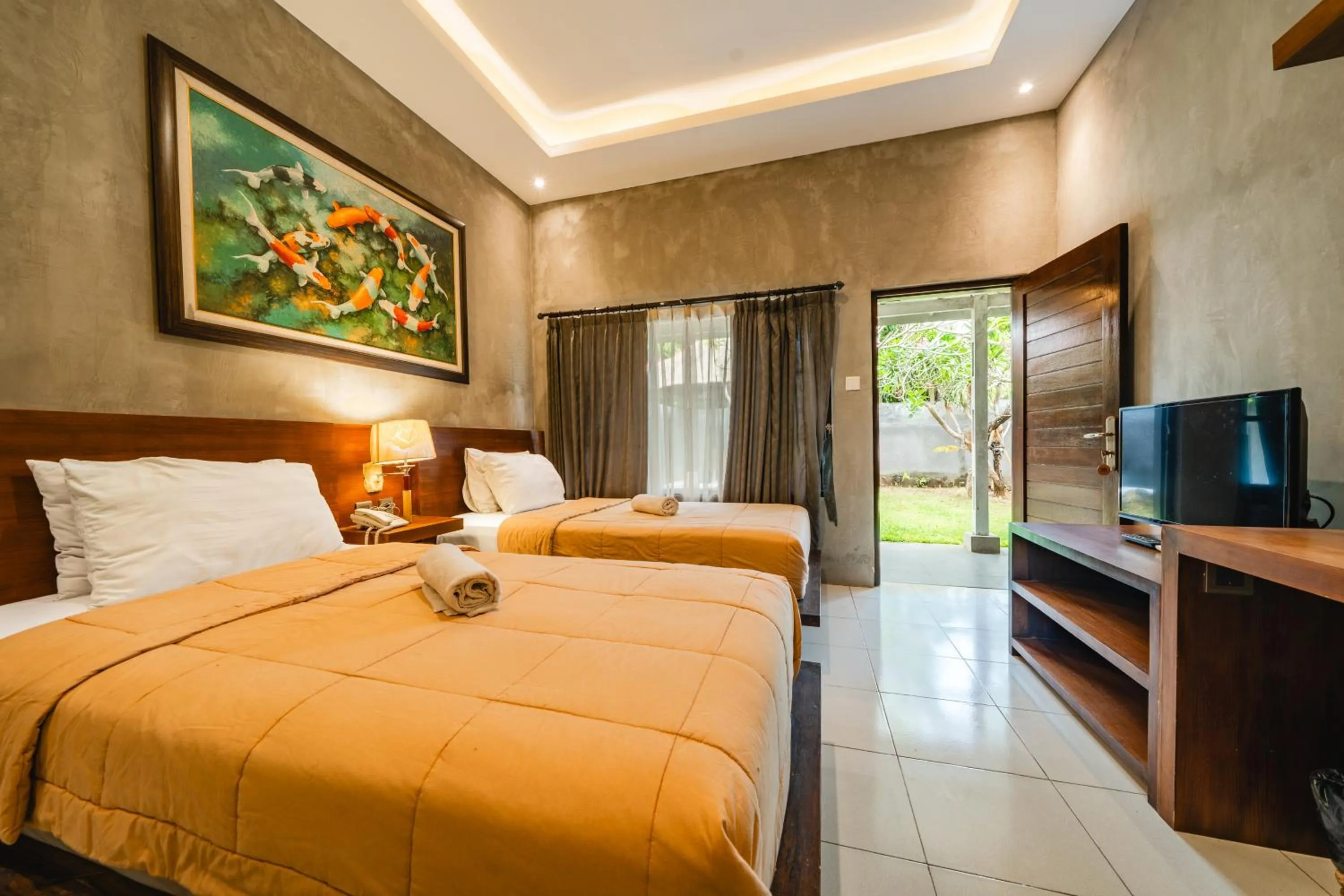 Bed in Uma Mani Villa Jimbaran