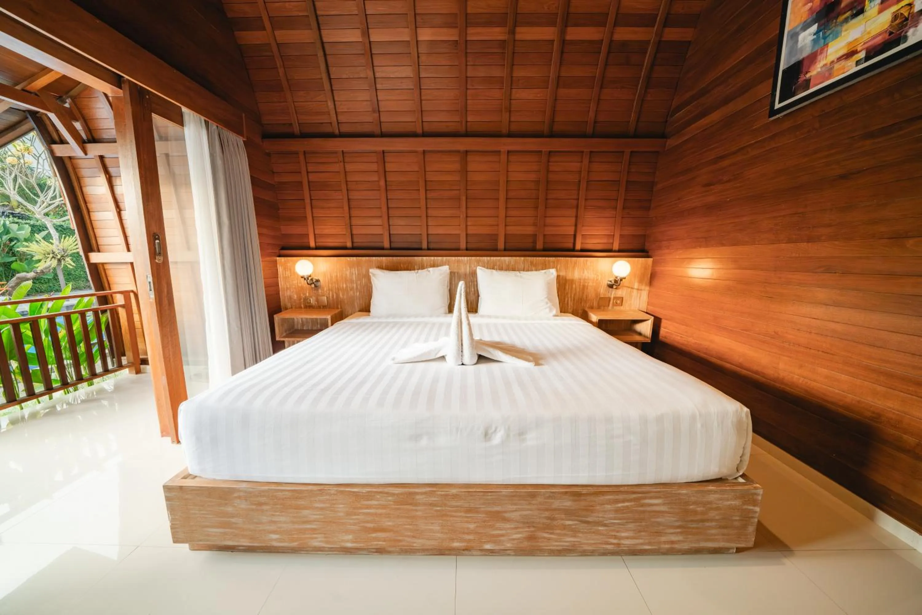 Bed in Uma Mani Villa Jimbaran