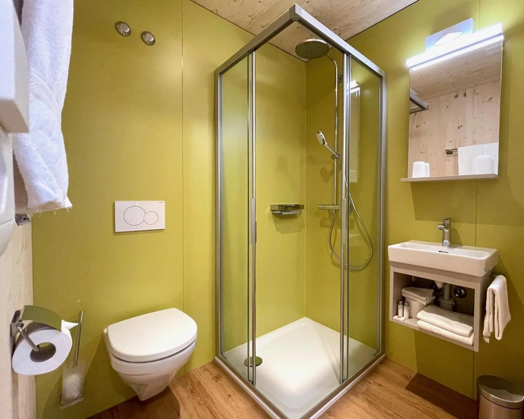 Shower in Boutique und Bier Hotel des alpes