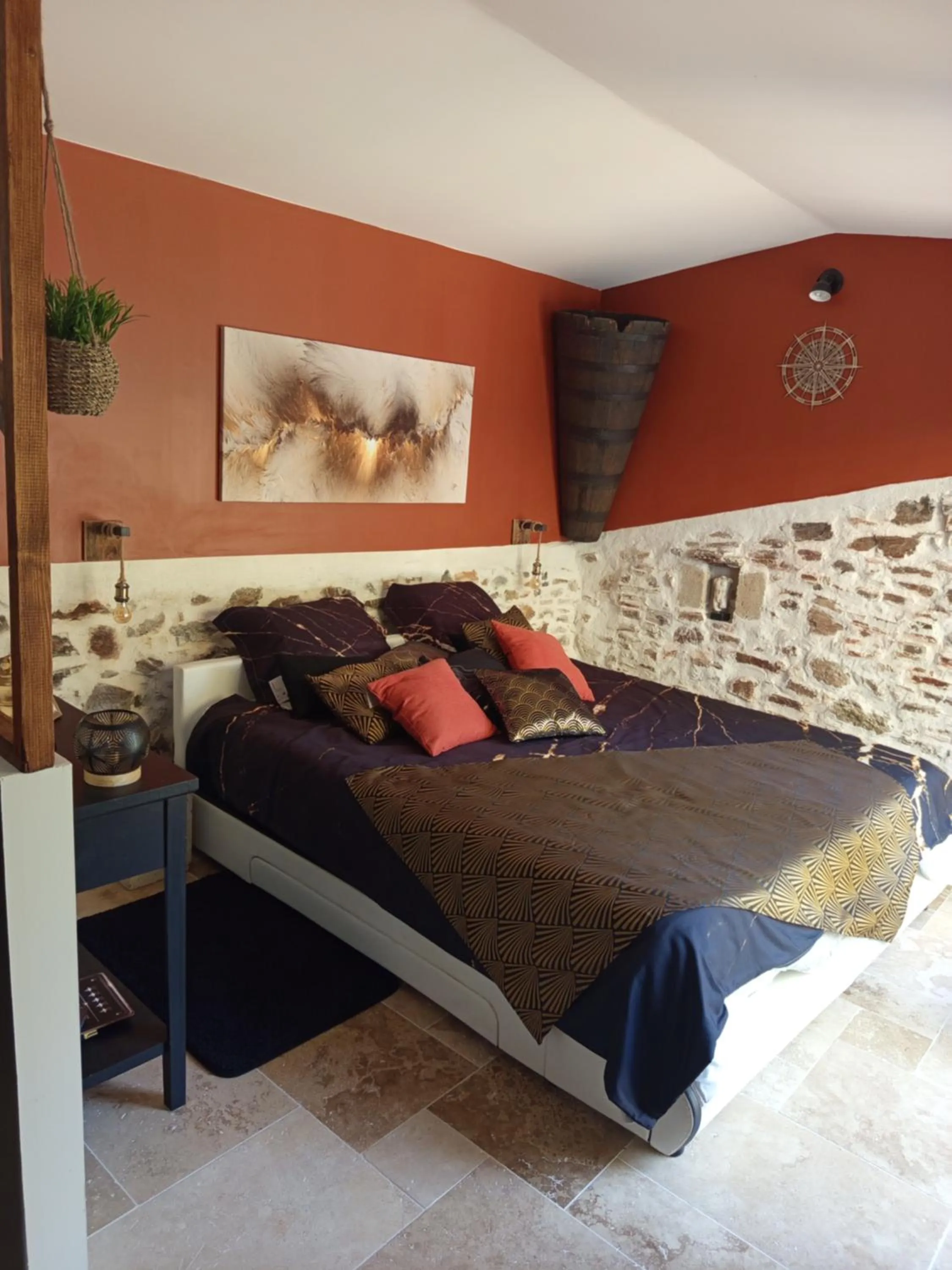 Bed in Mas des Vignes Piscine chauffée