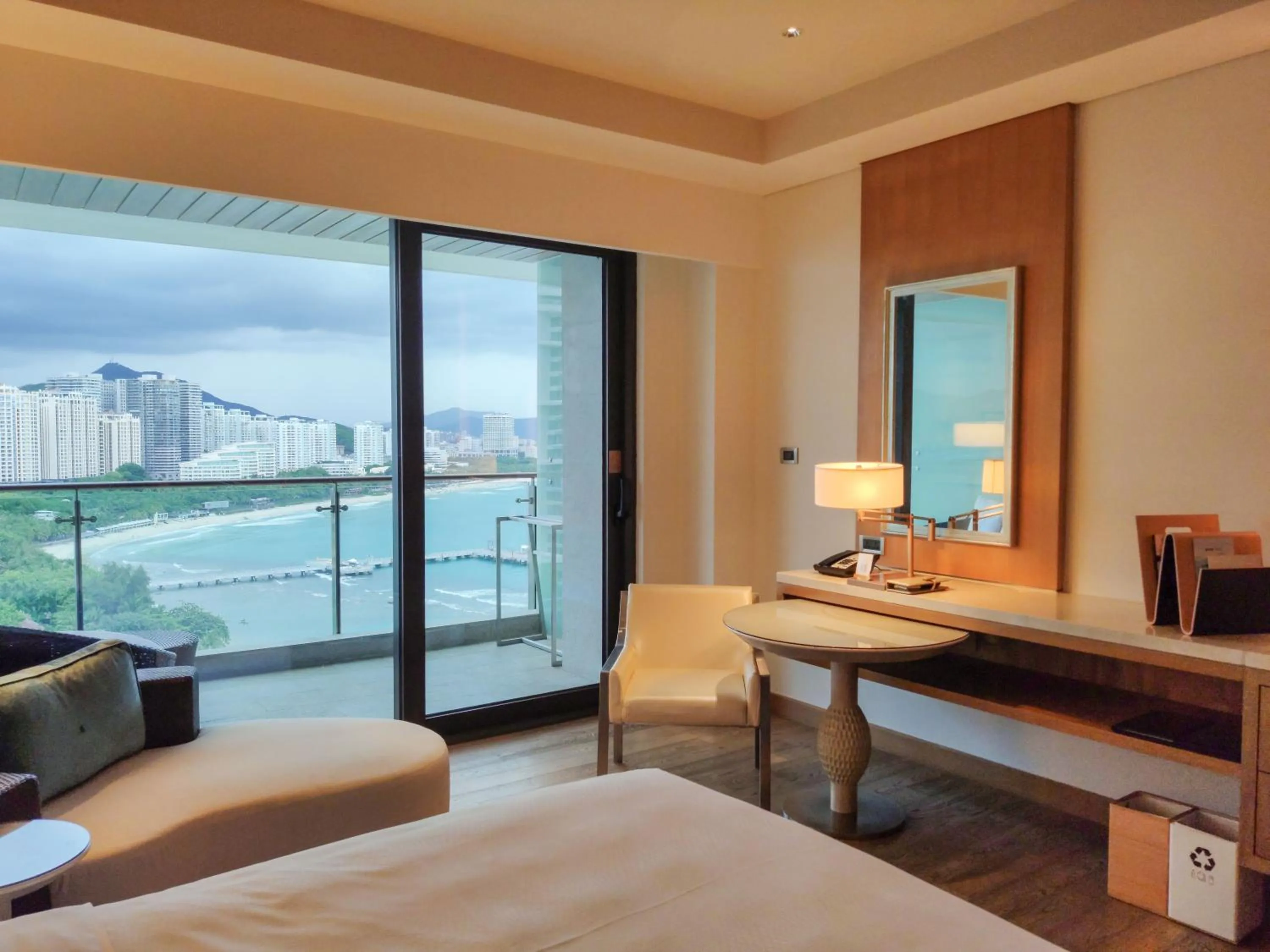 View (from property/room), Bed in JW Marriott Hotel Sanya Dadonghai Bay