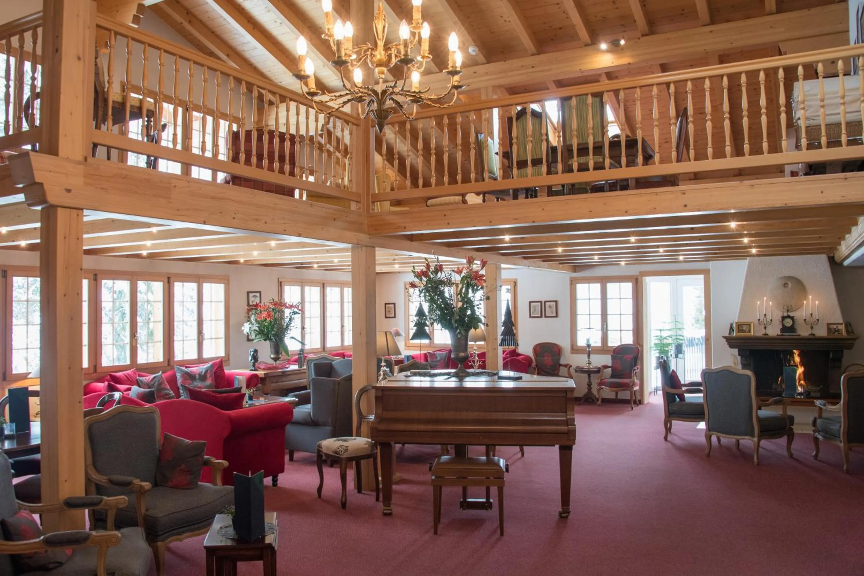 Lobby or reception in Waldhotel Doldenhorn