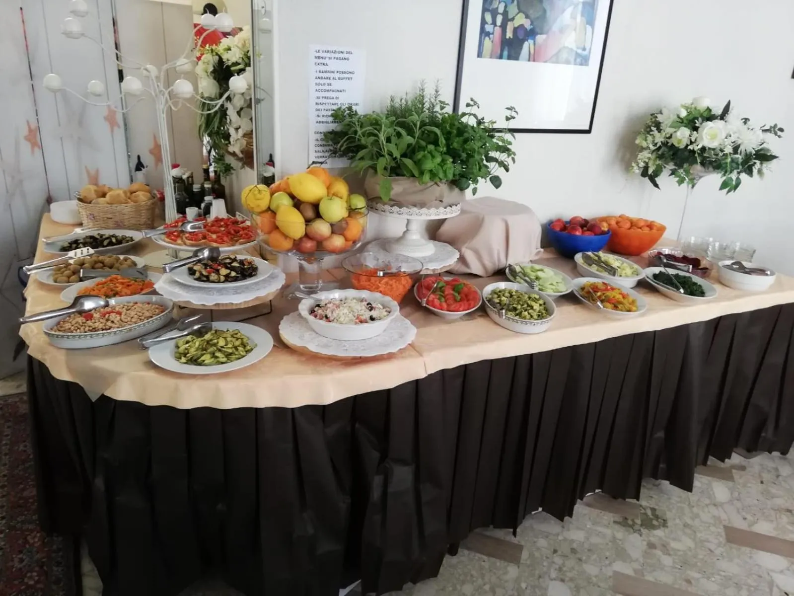 Food and drinks in Hotel Brezza