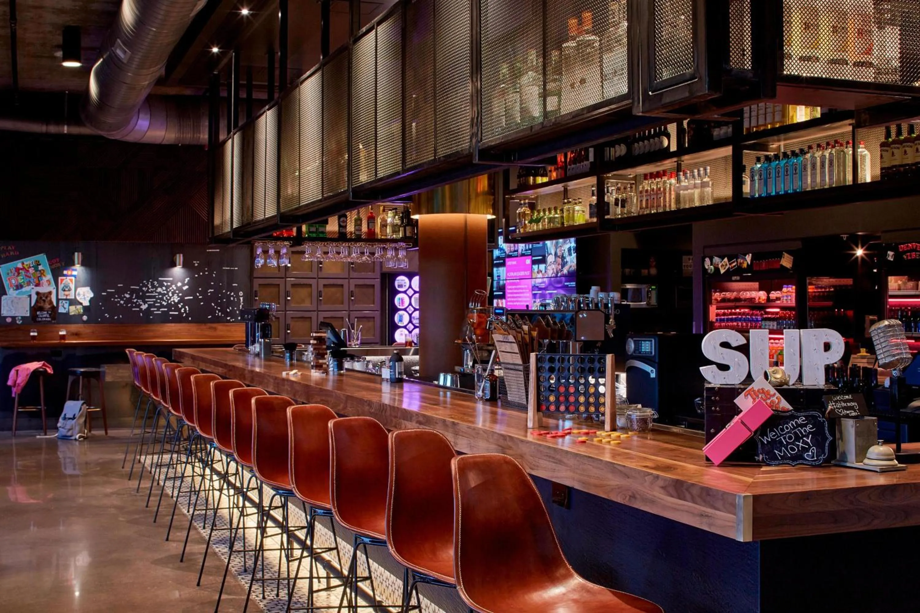 Lounge or bar in MOXY Denver Cherry Creek
