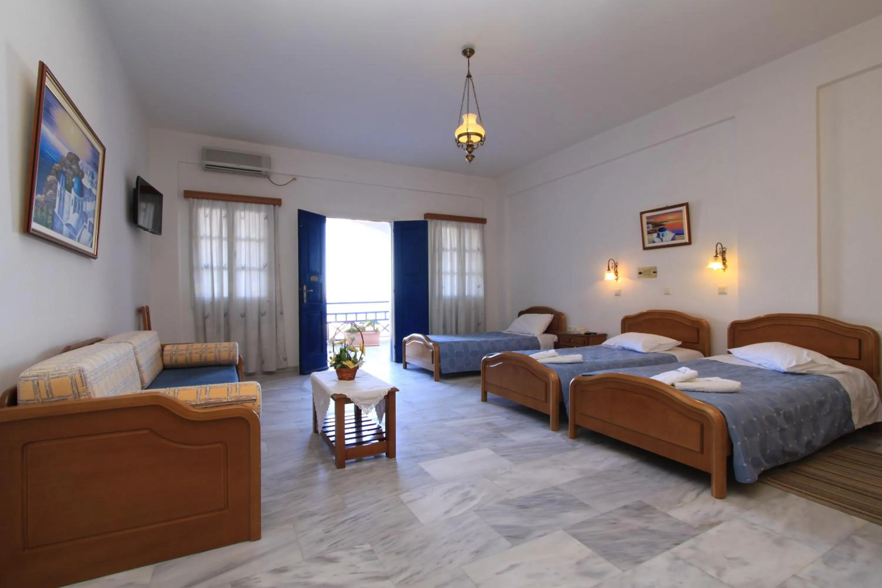 Bed in Aegean View Hotel