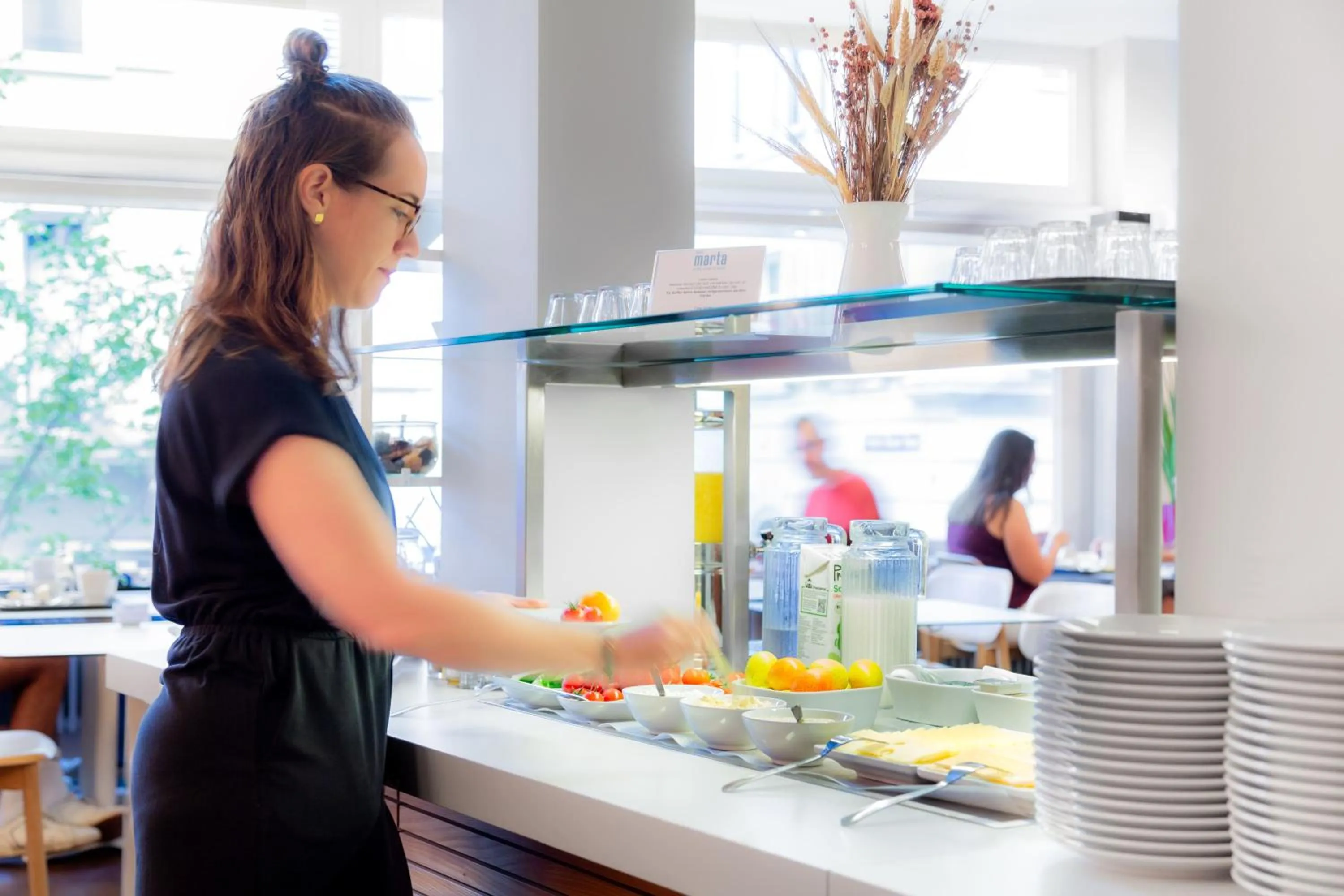 Breakfast in Hotel Marta - 1950's architecture in Zurich's vibrant old town, near main station