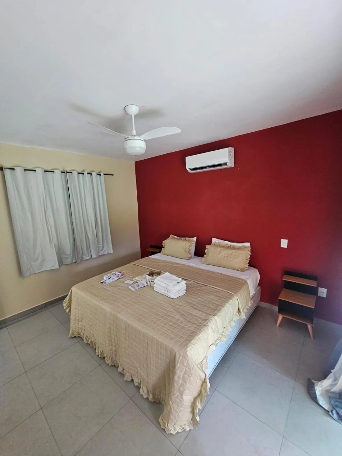 Bed in Hotel Pousada Bambuzal