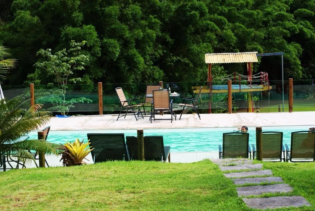 Pool view in Hotel Pousada Bambuzal