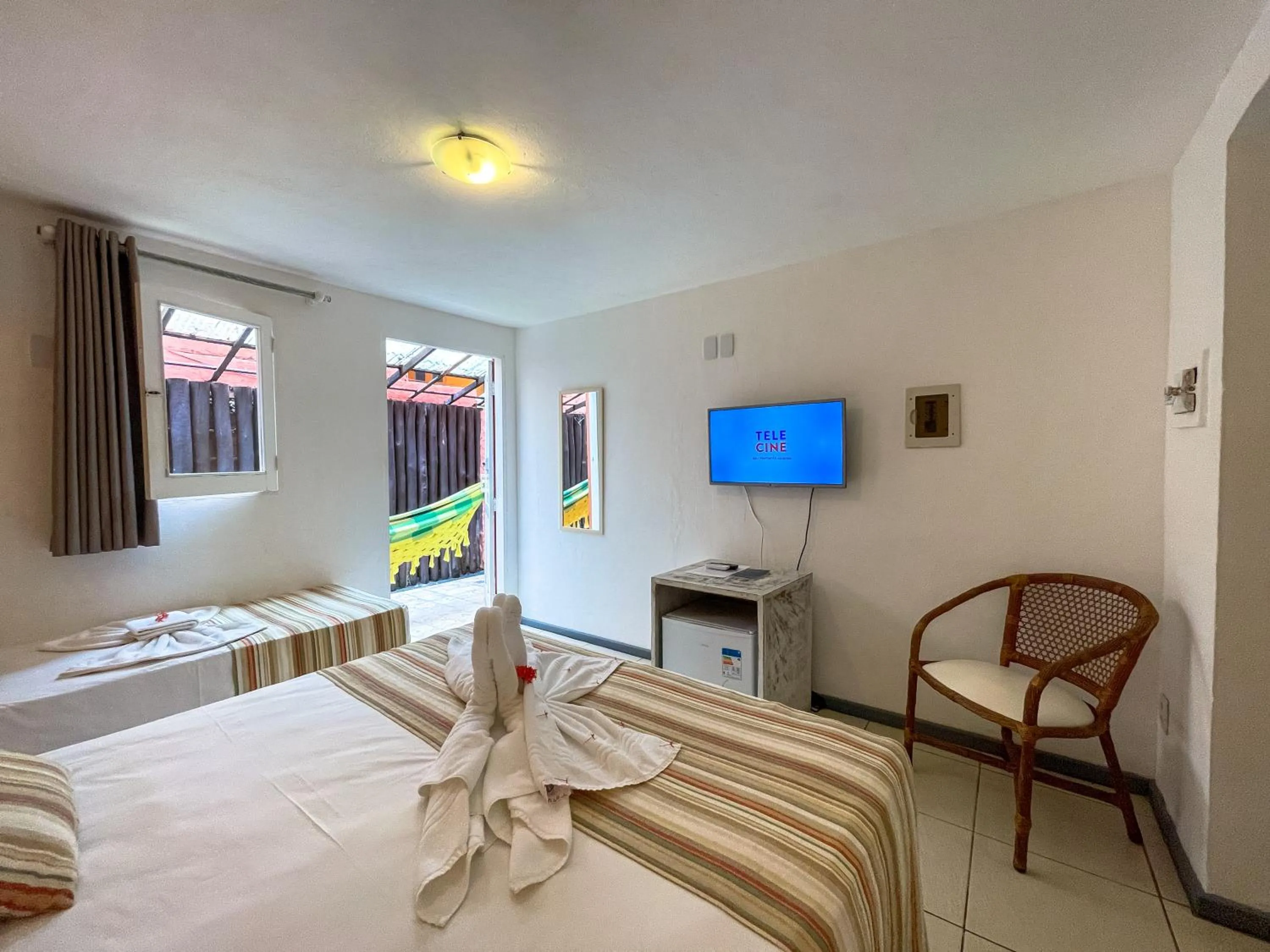 TV and multimedia, Bed in Pousada Tatuapara