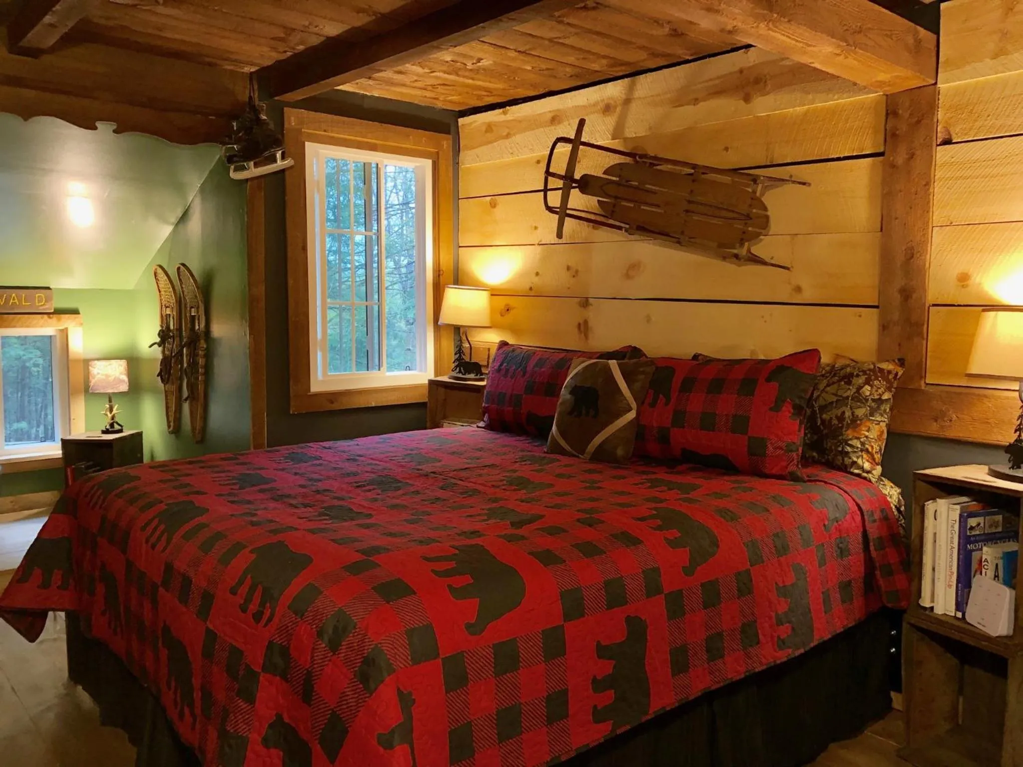 Bed in Grunberg Haus Inn & Cabins