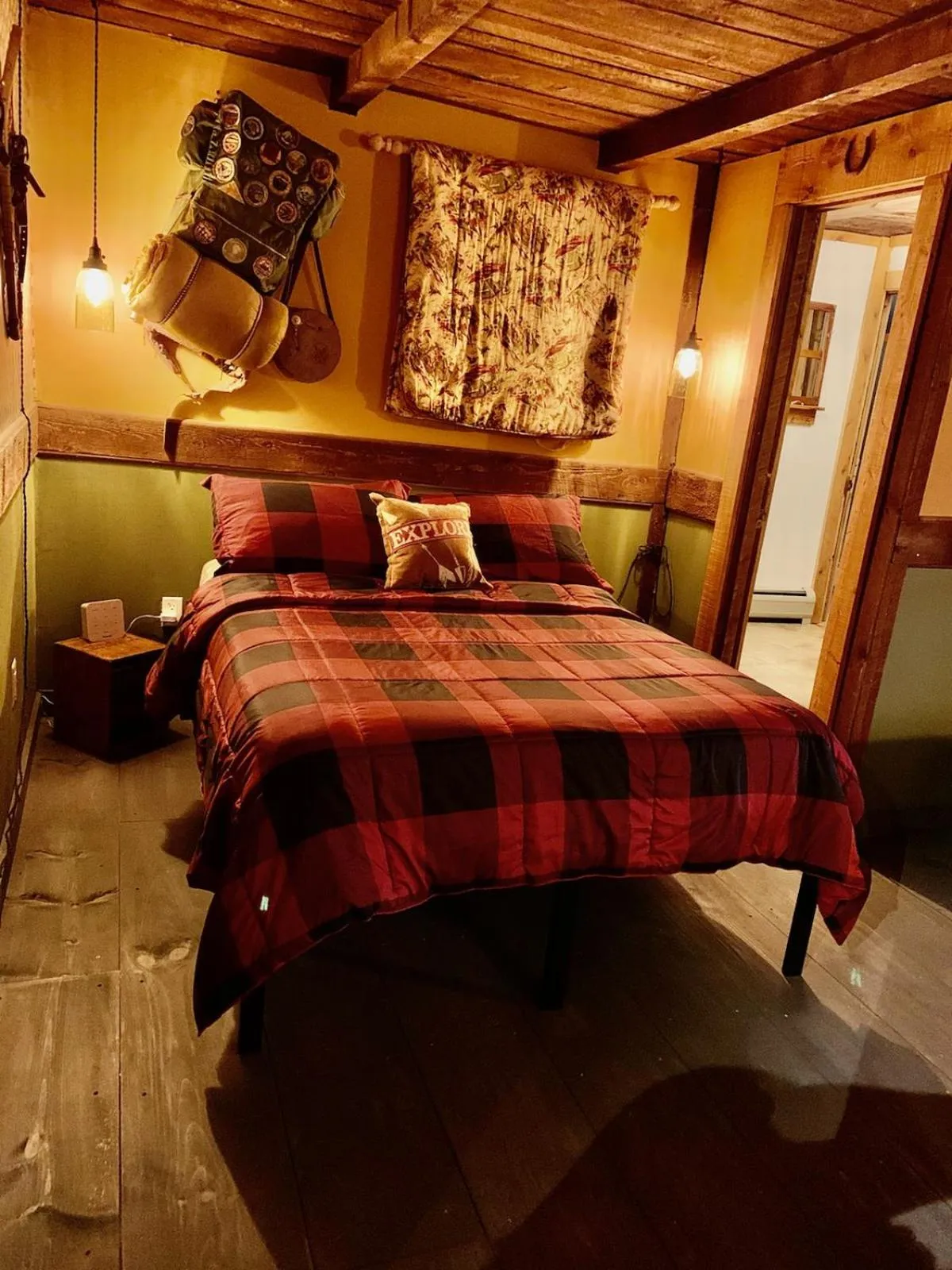 Bed in Grunberg Haus Inn & Cabins