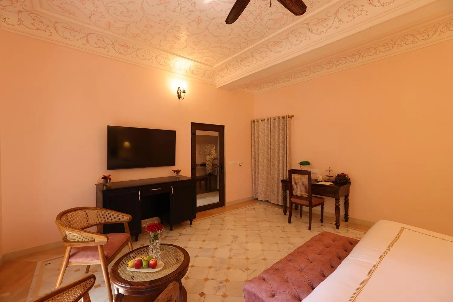 Bedroom, Bed in Royal Heritage Haveli - By Leisure Hotels