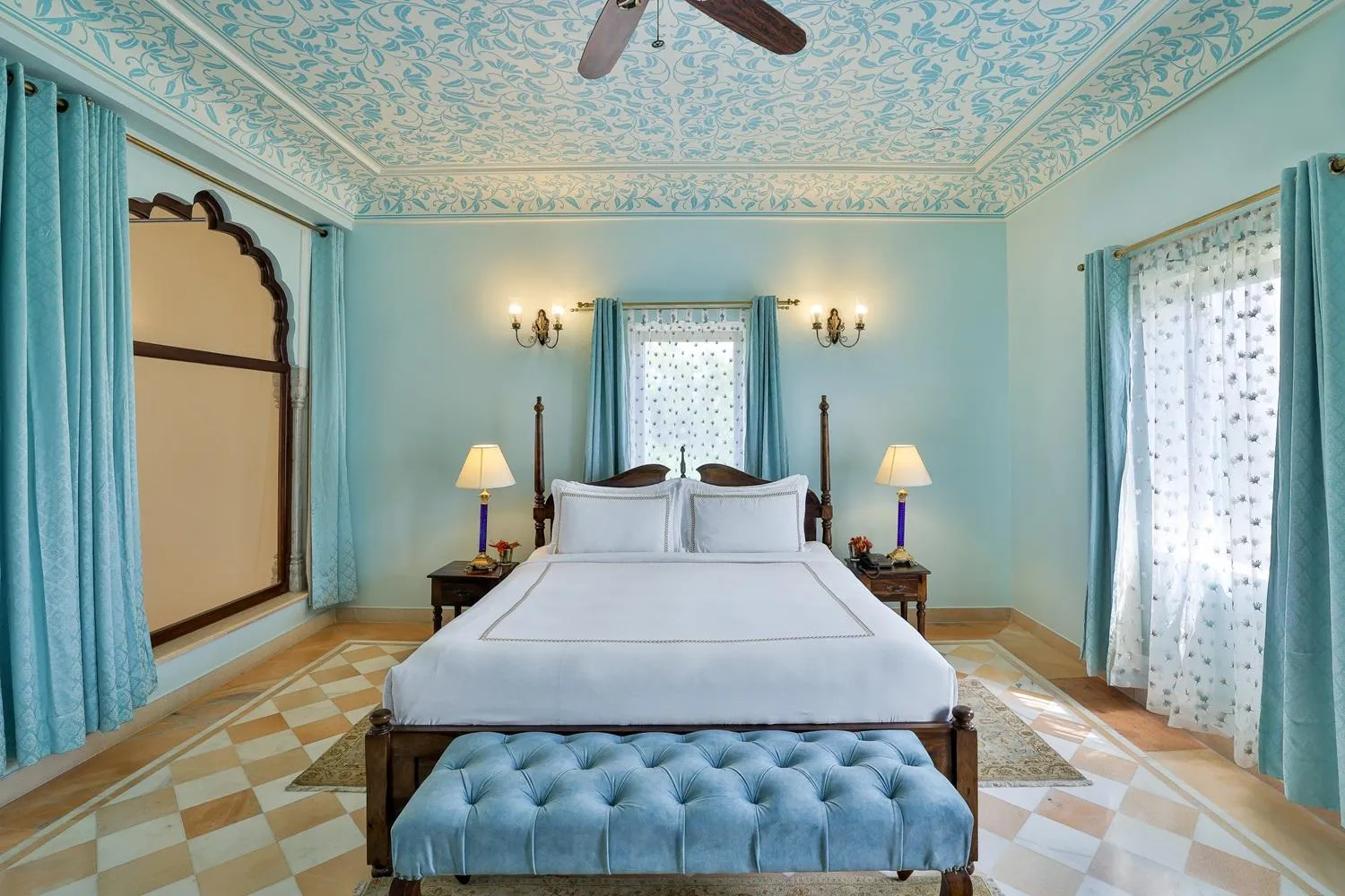 Bedroom, Bed in Royal Heritage Haveli - By Leisure Hotels