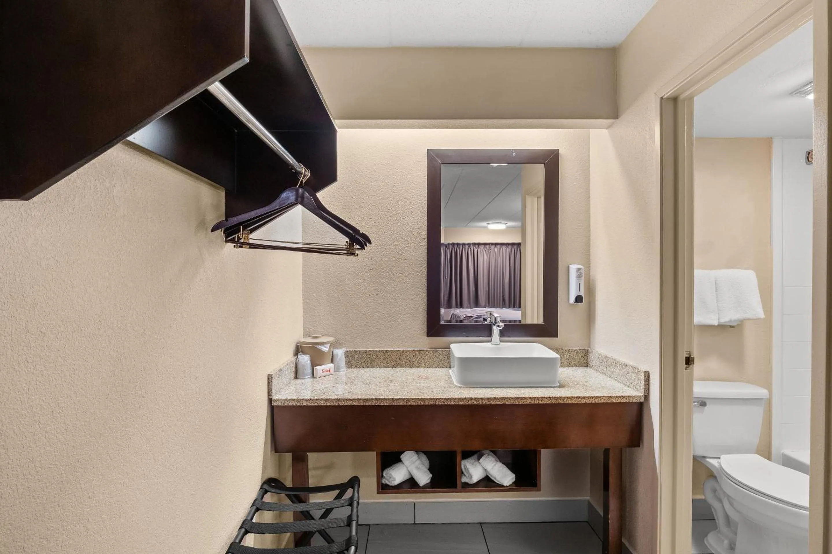 Bathroom in Red Roof Inn Lansing East - MSU