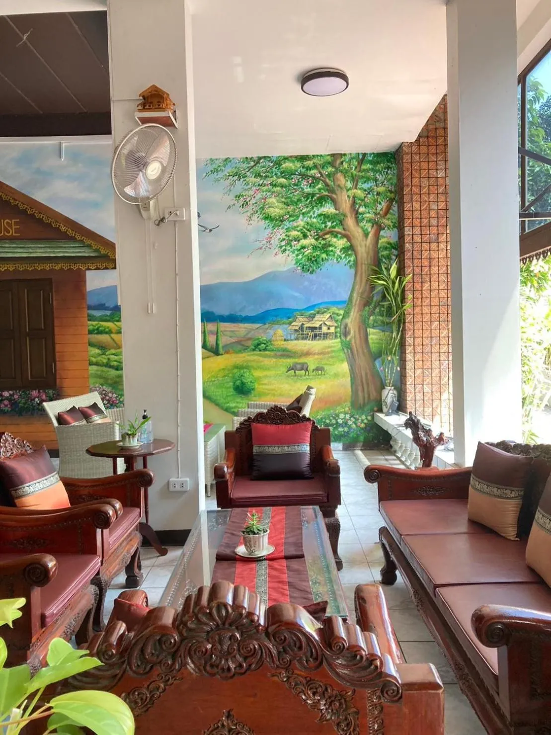 Seating area in Wiriya House