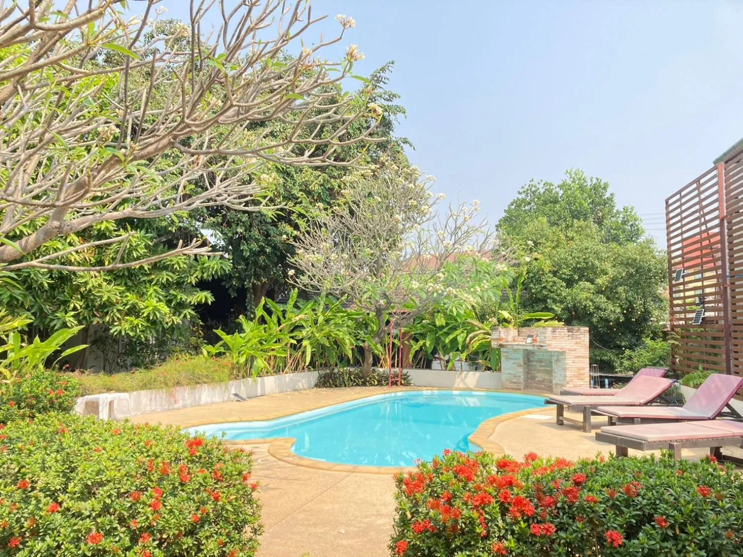 Pool view in Wiriya House