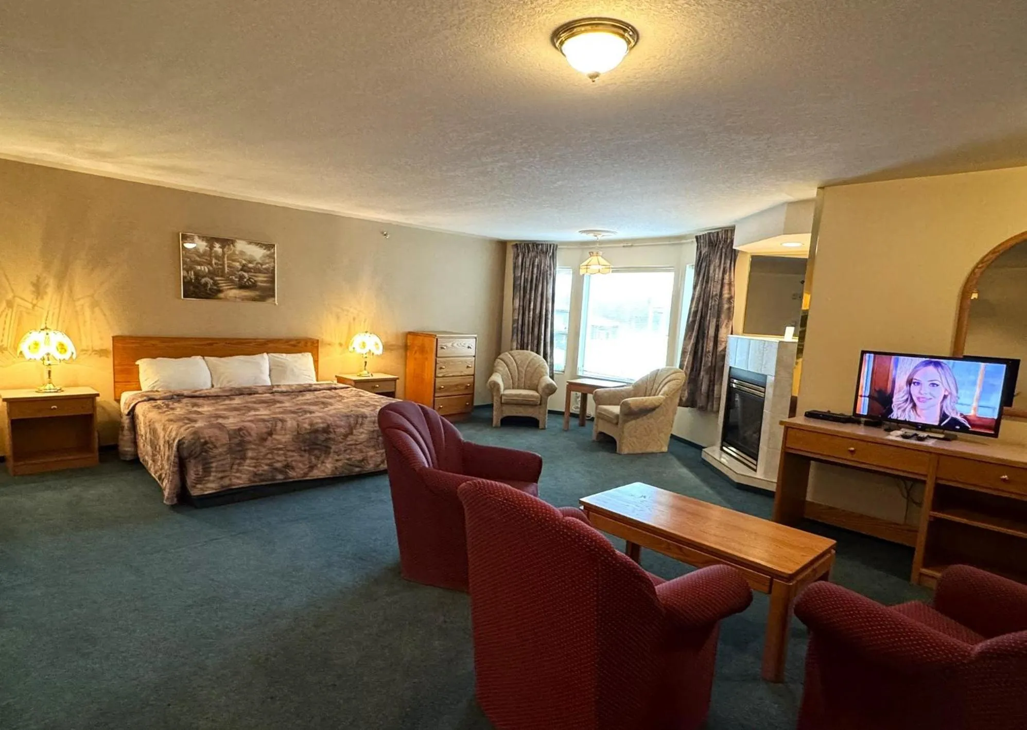 Bed in Western Budget Motel #3 Whitecourt