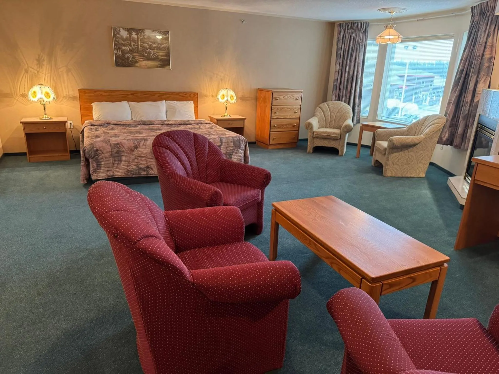 Bed in Western Budget Motel #3 Whitecourt