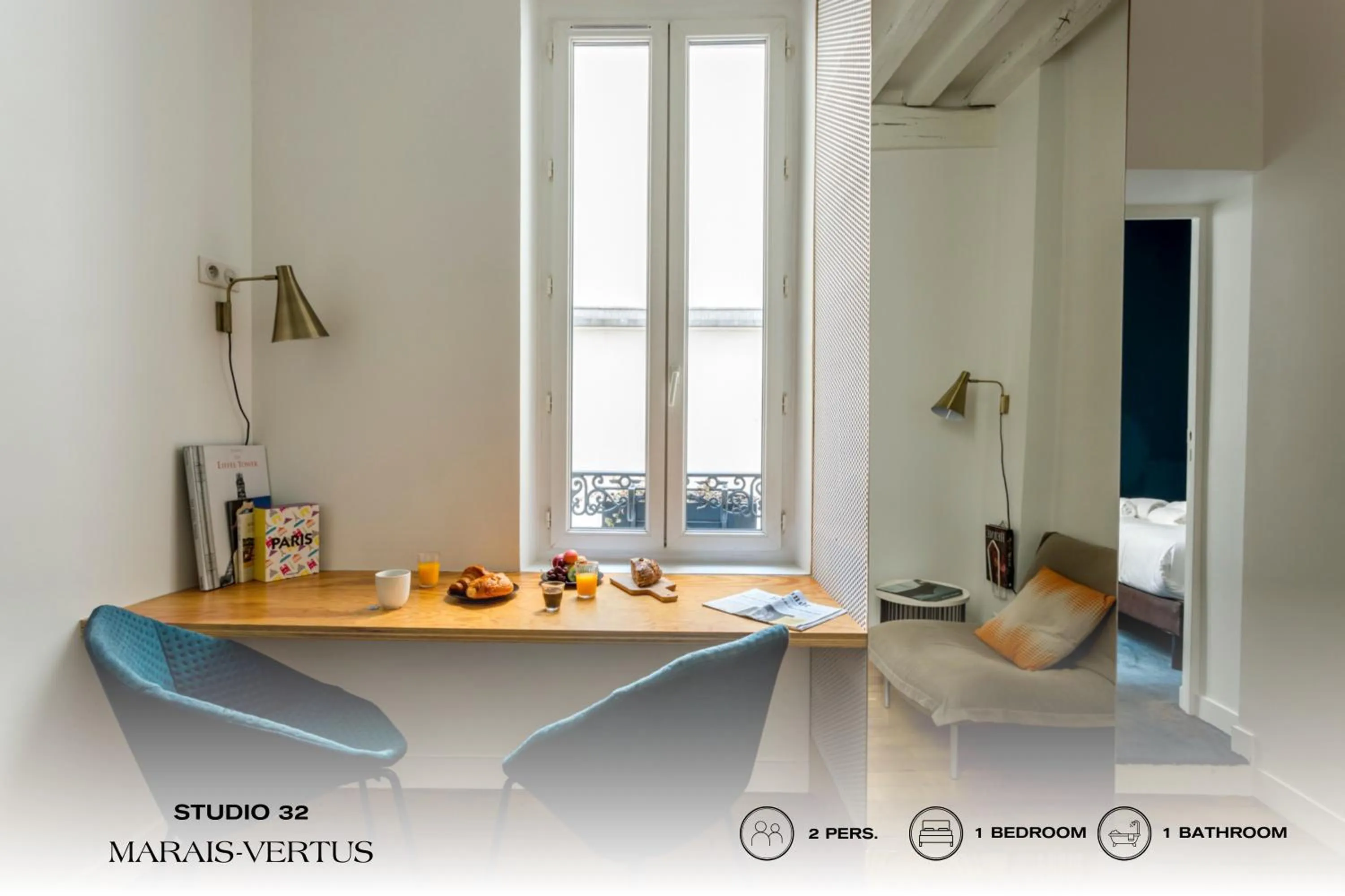 Photo of the whole room in Beauquartier - Marais Vertus