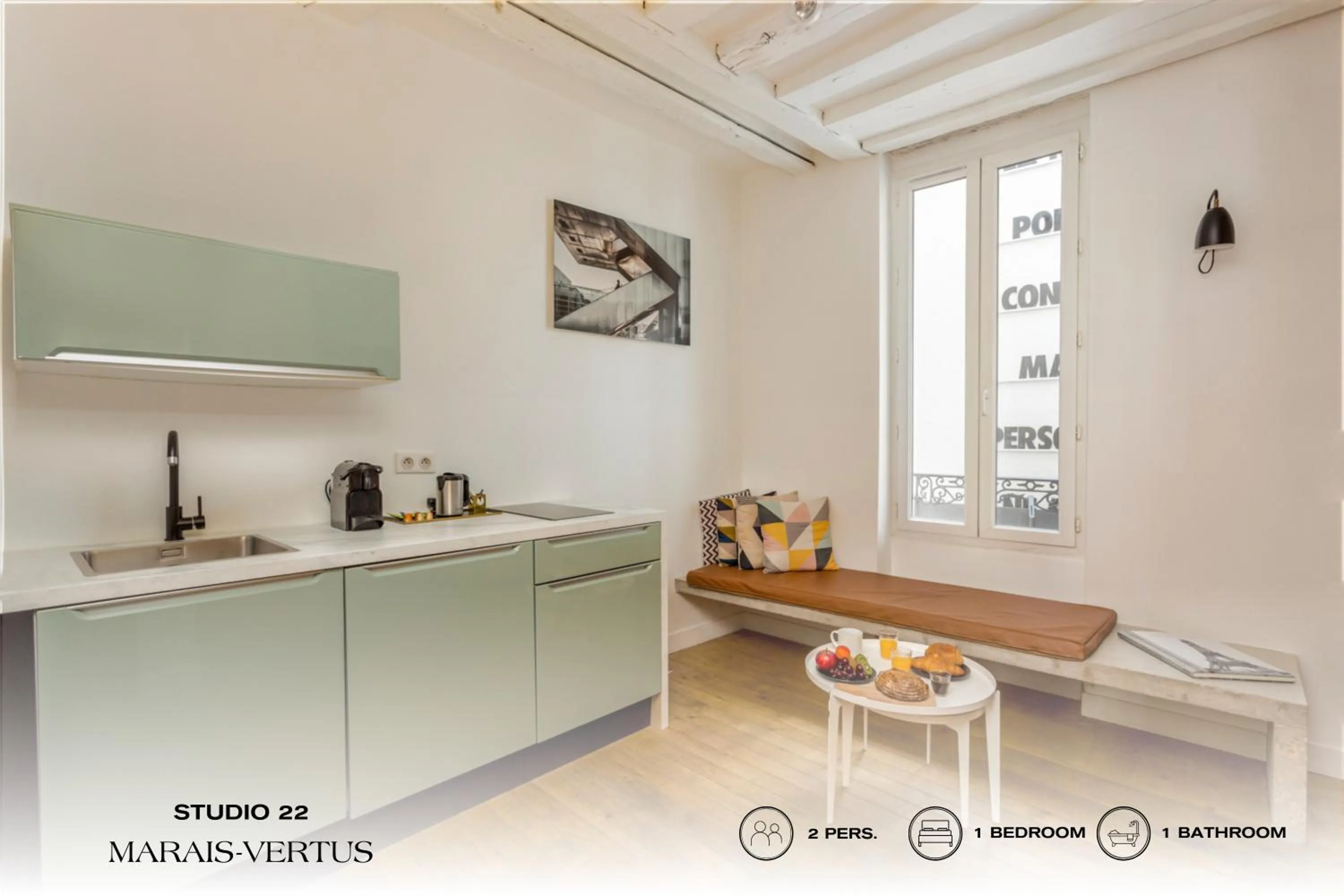 Kitchen or kitchenette in Beauquartier - Marais Vertus