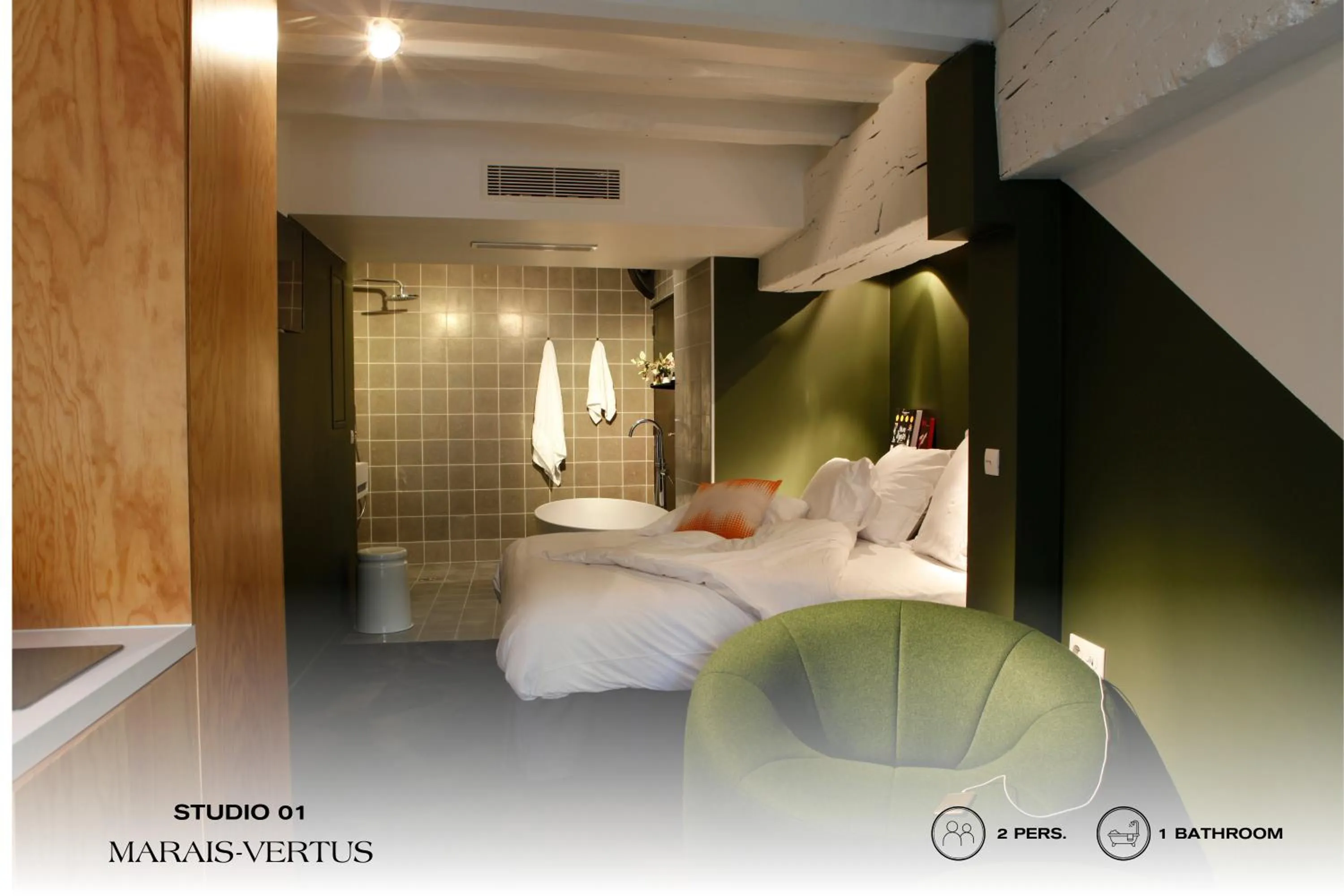 Photo of the whole room, Bed in Beauquartier - Marais Vertus