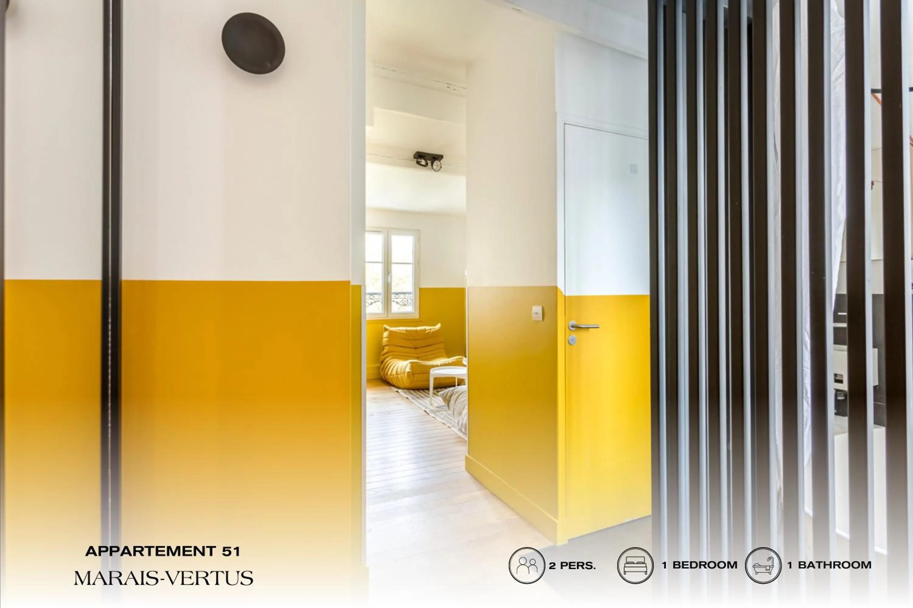 Living room in Beauquartier - Marais Vertus