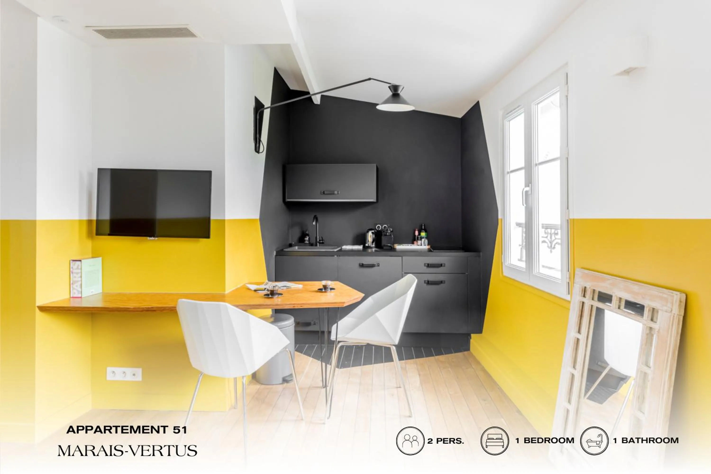 Kitchen or kitchenette in Beauquartier - Marais Vertus