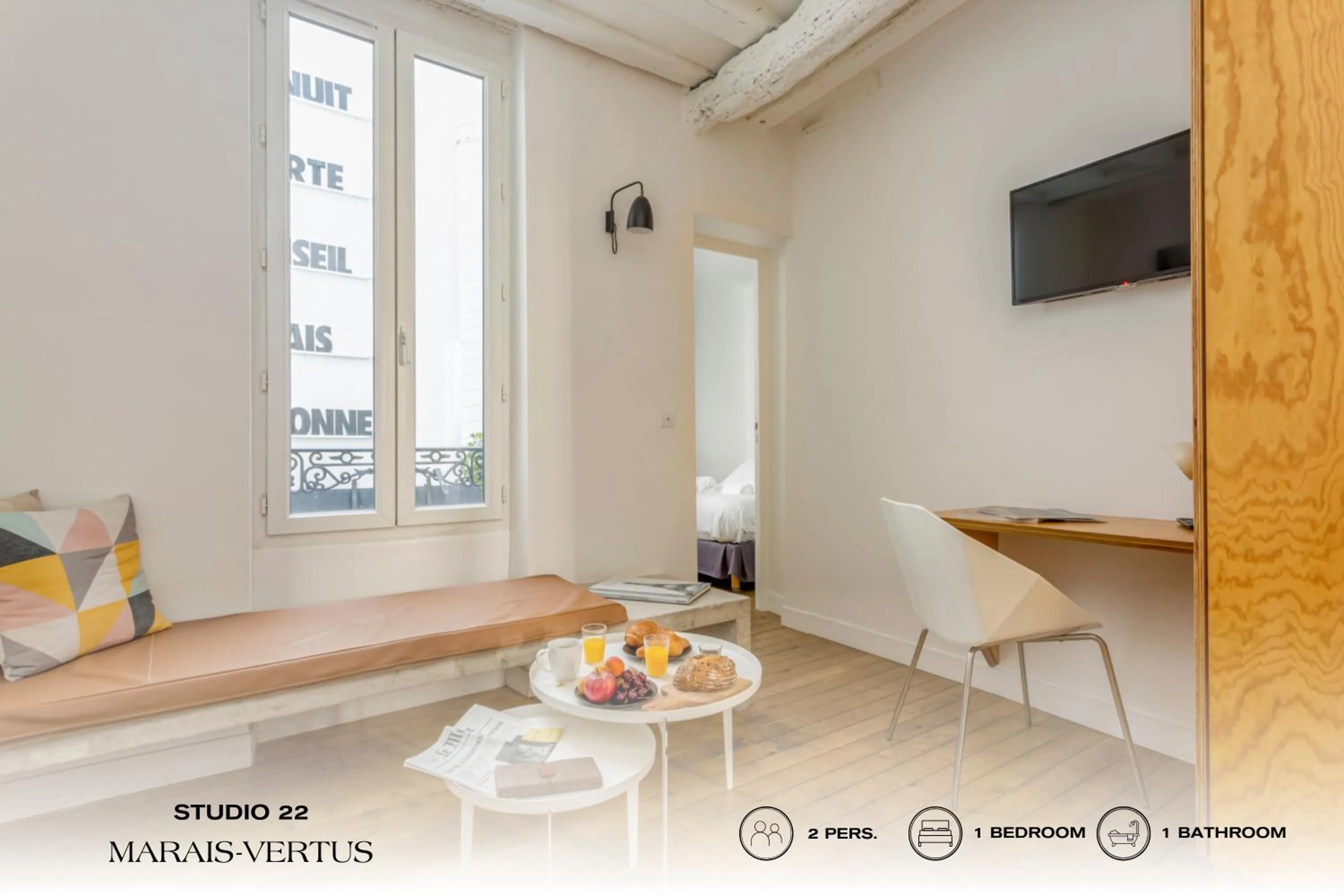 Dining area in Beauquartier - Marais Vertus