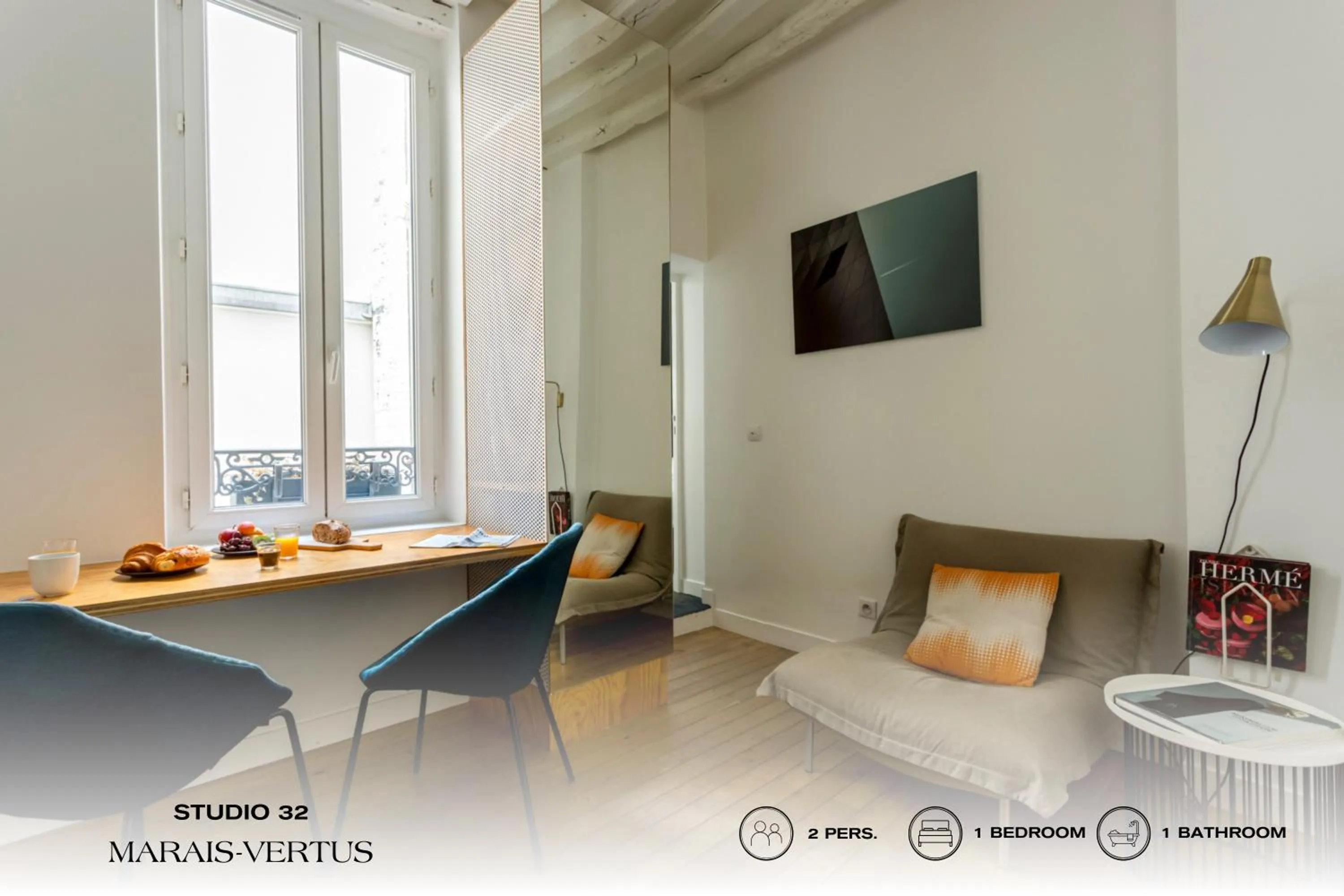 Photo of the whole room in Beauquartier - Marais Vertus