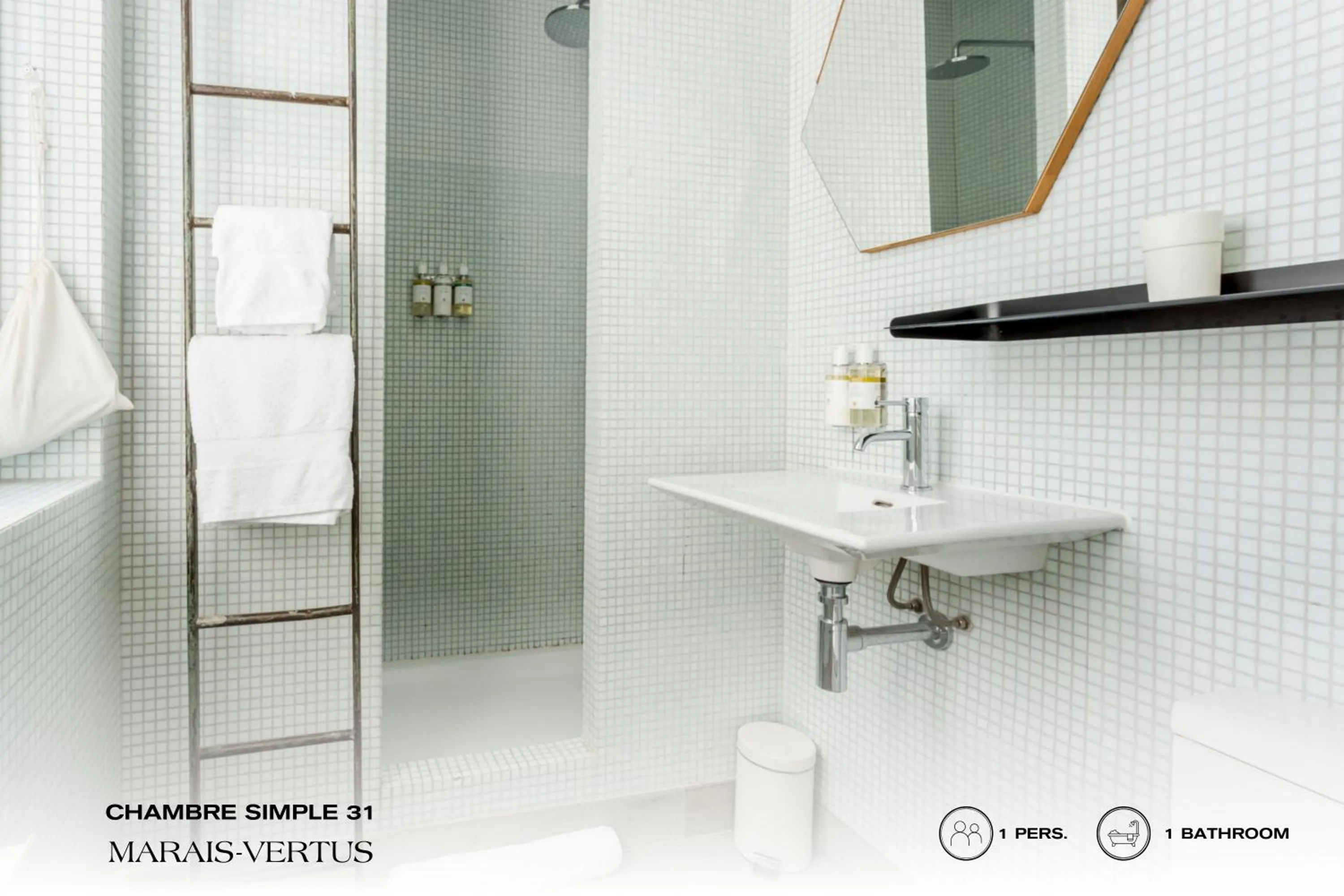 Bathroom in Beauquartier - Marais Vertus