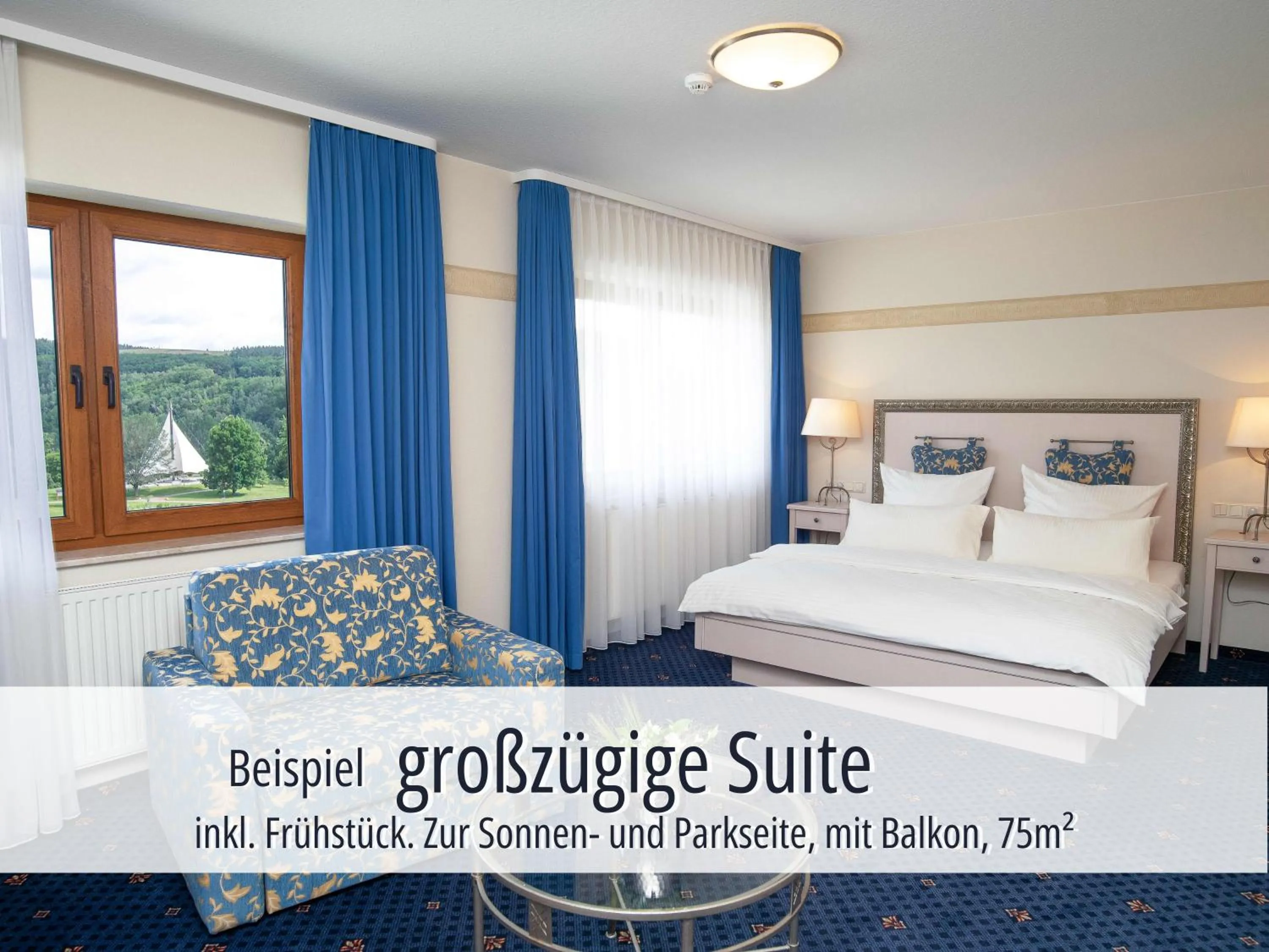 Bed in Hotel Am Kurhaus mit erstem Ayurveda Center Sachsens - direkt am Gesundheitsbad ACTINON & Kurpark