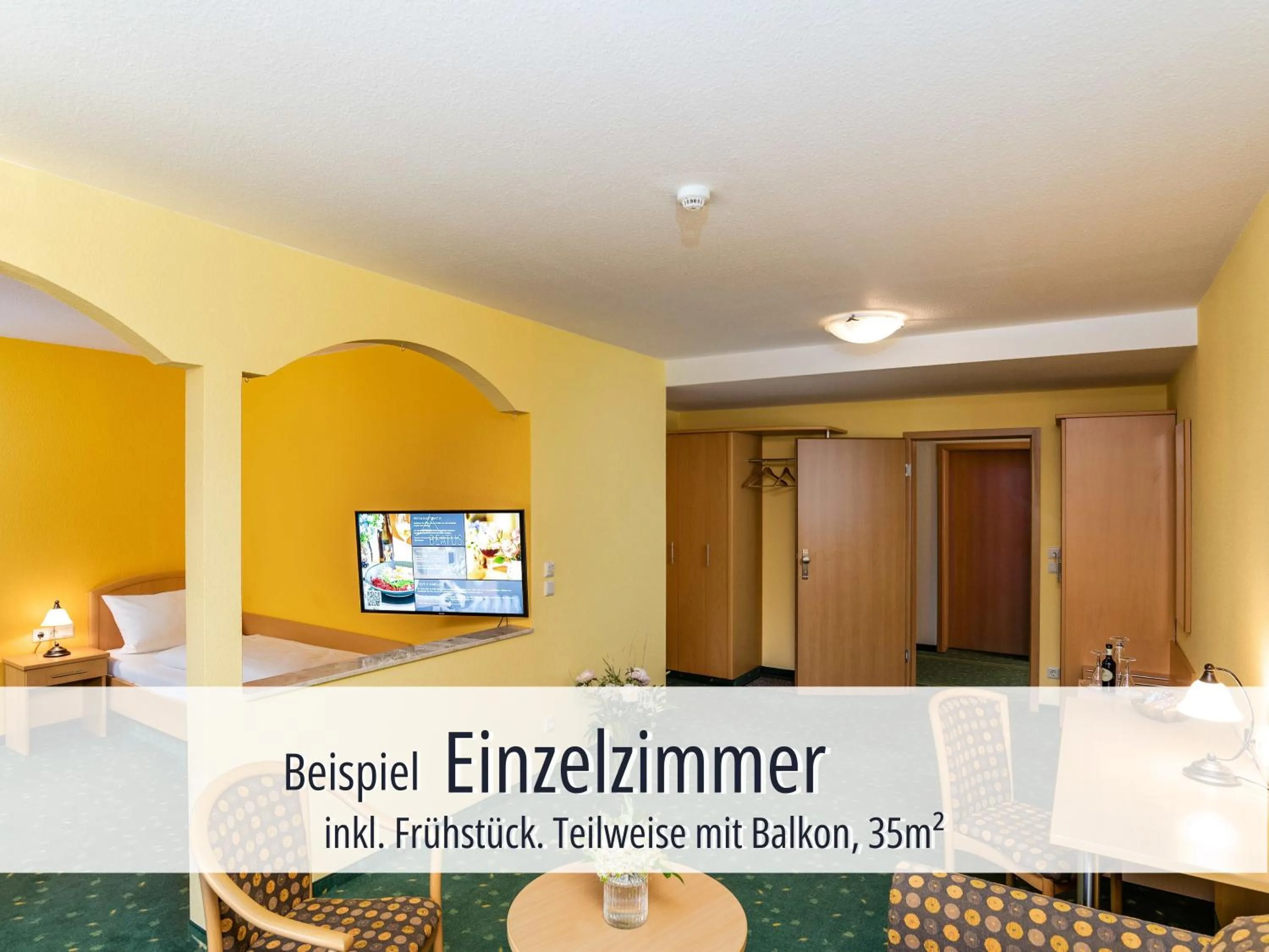 Single Room - single occupancy in Hotel Am Kurhaus mit erstem Ayurveda Center Sachsens - direkt am Gesundheitsbad ACTINON & Kurpark