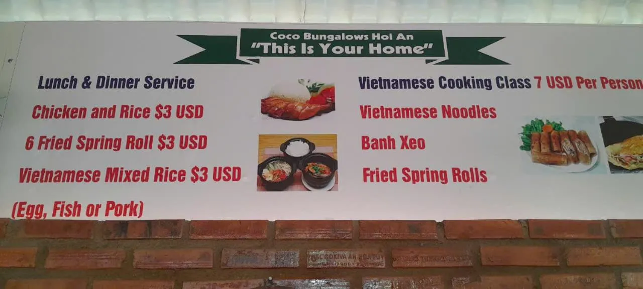 Restaurant/places to eat in Coco Bungalows Hoi An