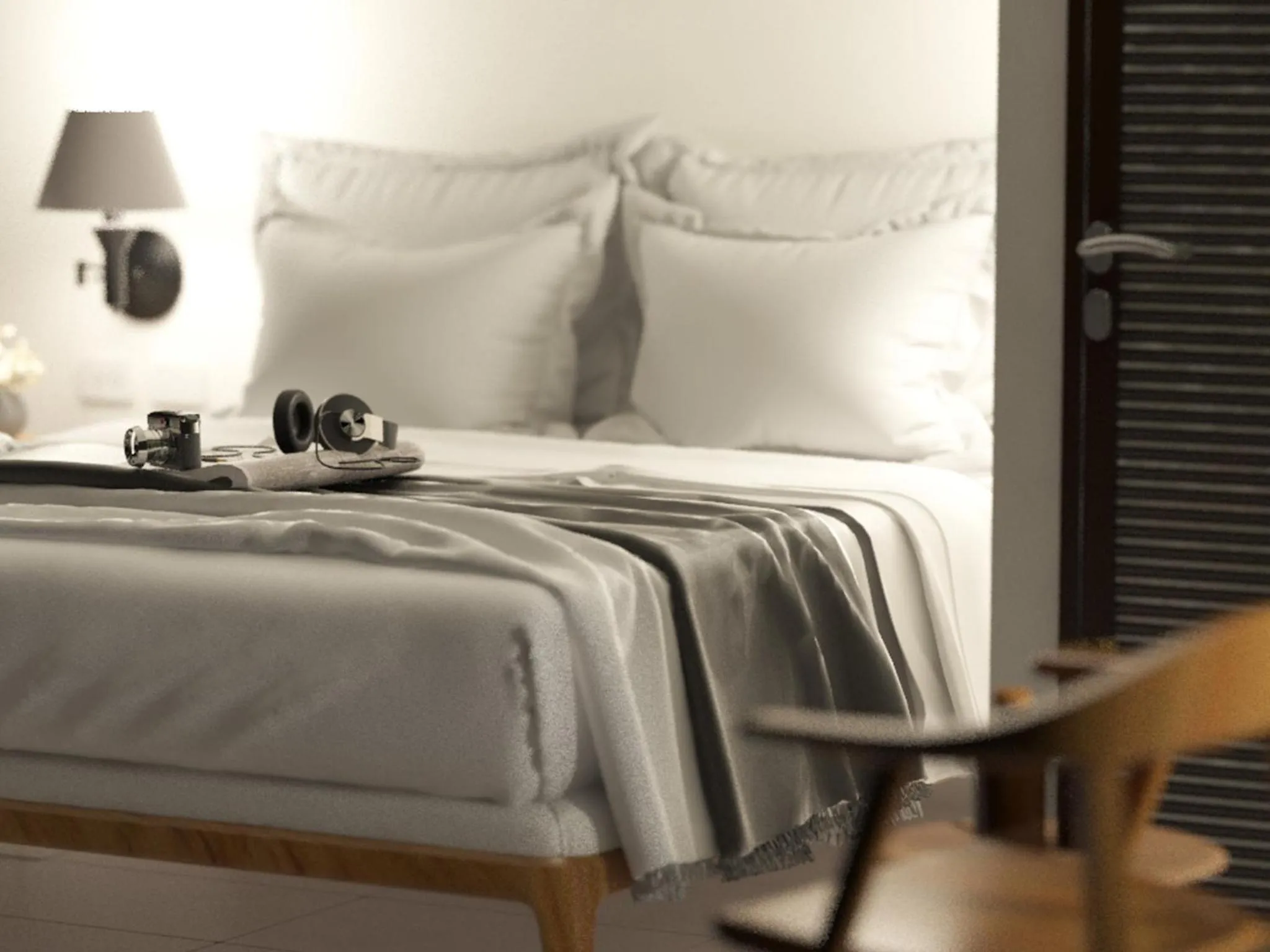 Bed in Krabi City Seaview Hotel