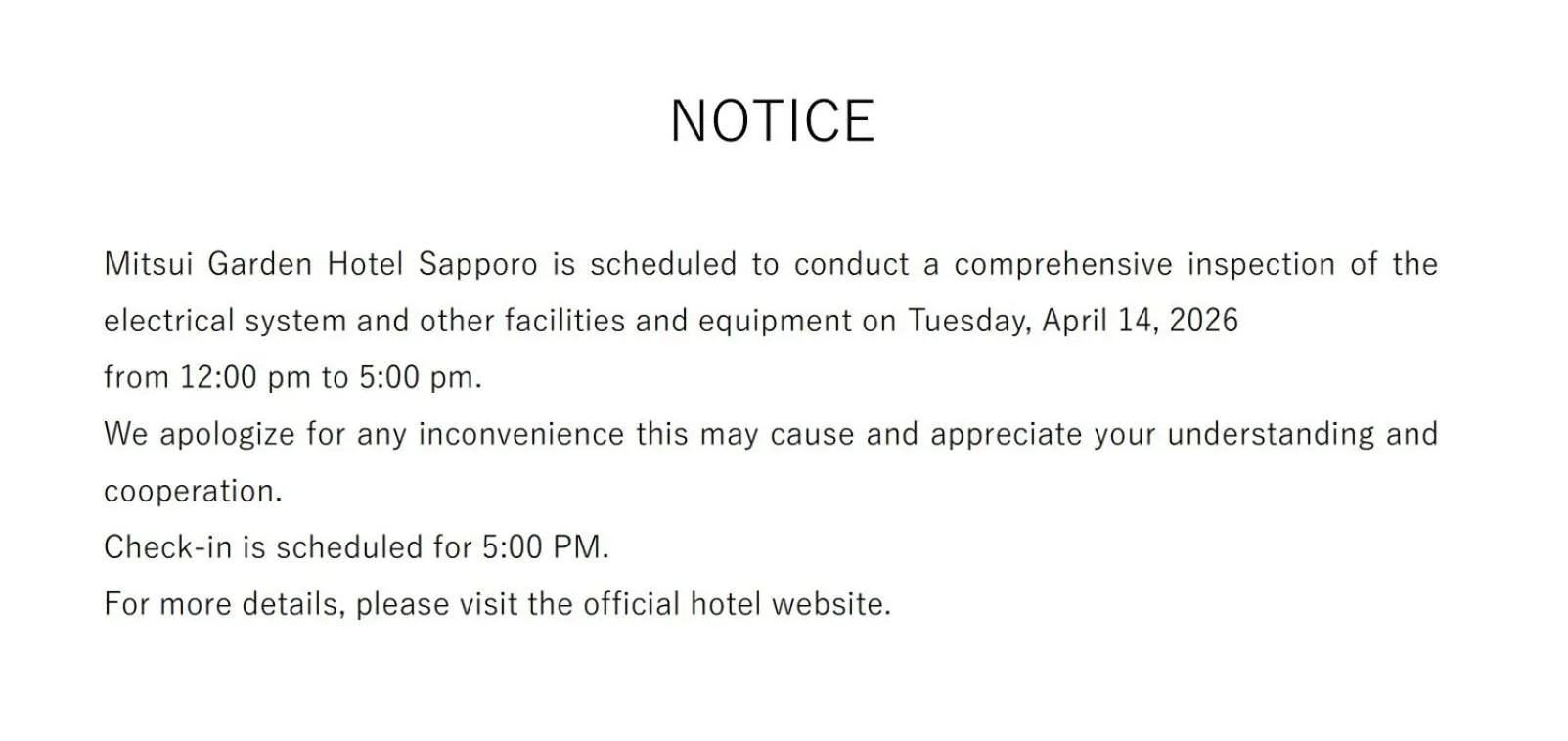 Mitsui Garden Hotel Sapporo