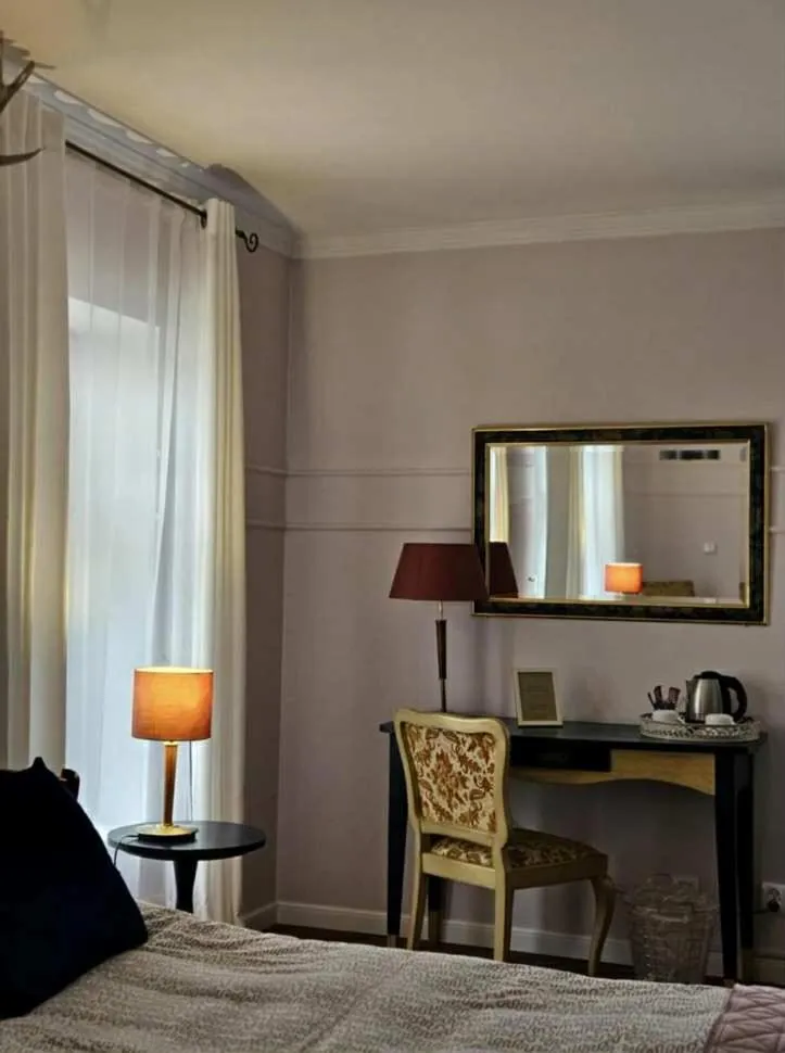 Coffee/tea facilities, Bed in Hotel Marmułowski