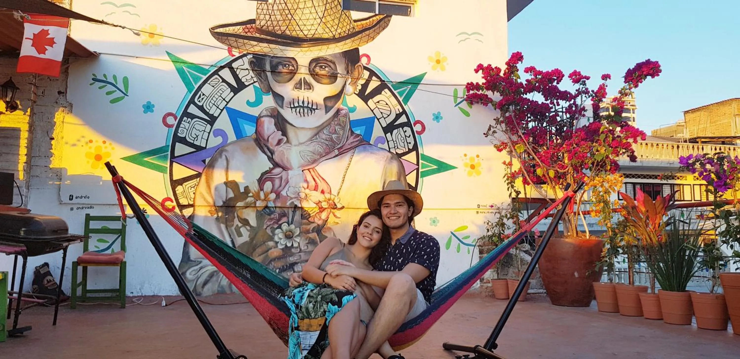 Patio in Hostel Vallarta