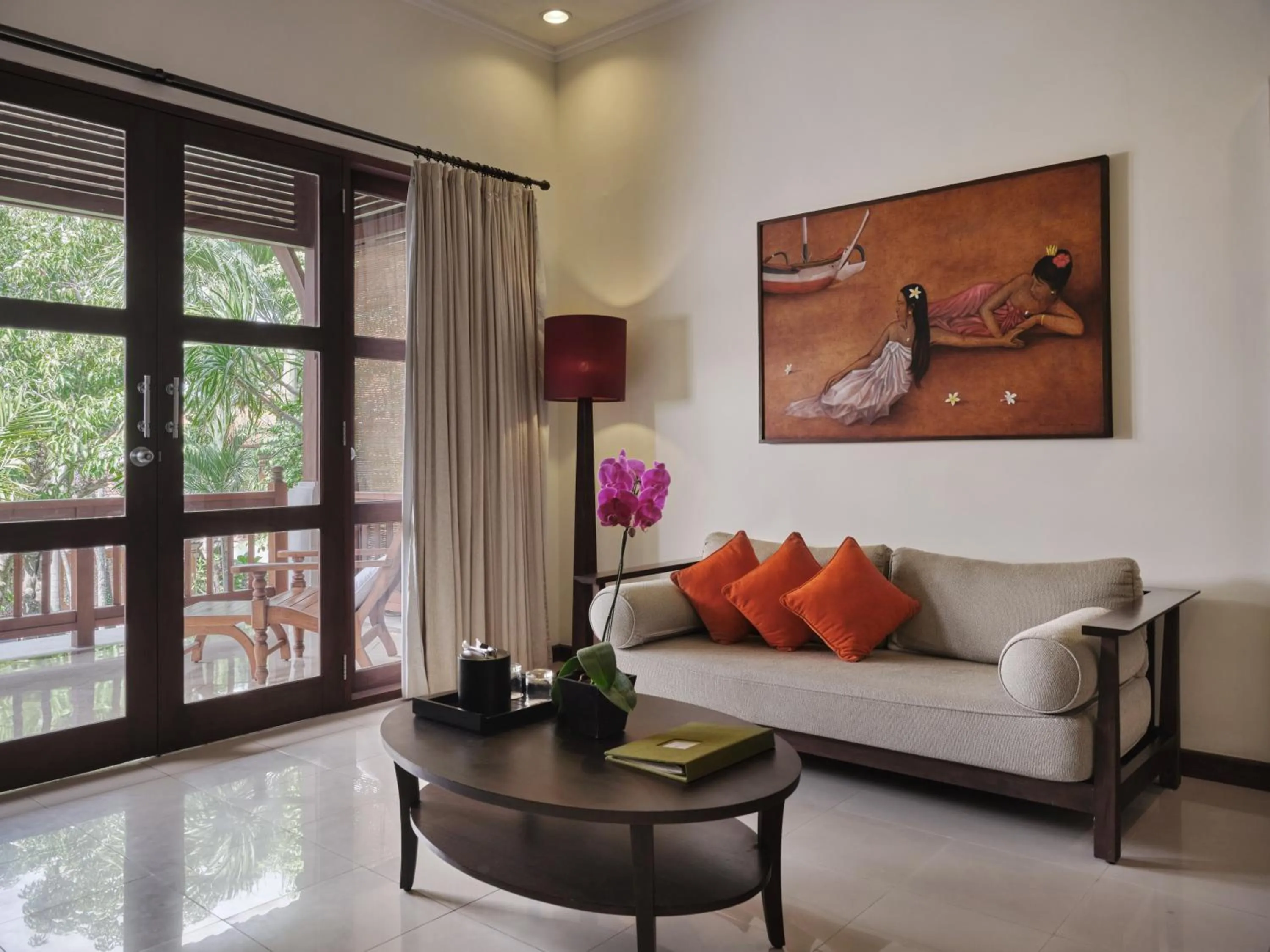 Living room in Griya Santrian a Beach Resort And Spa