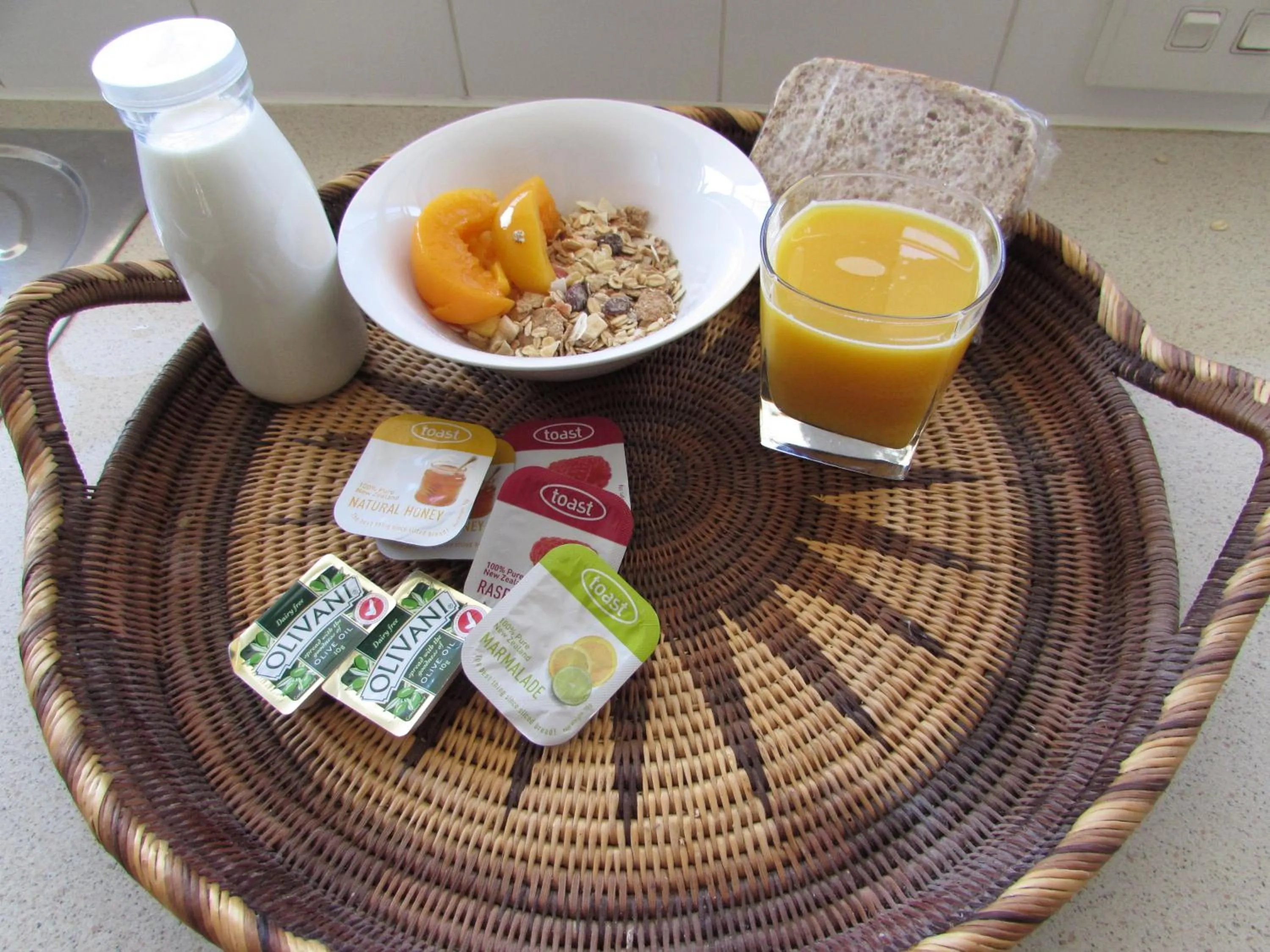 Continental breakfast in Fitzherbert Court Motel