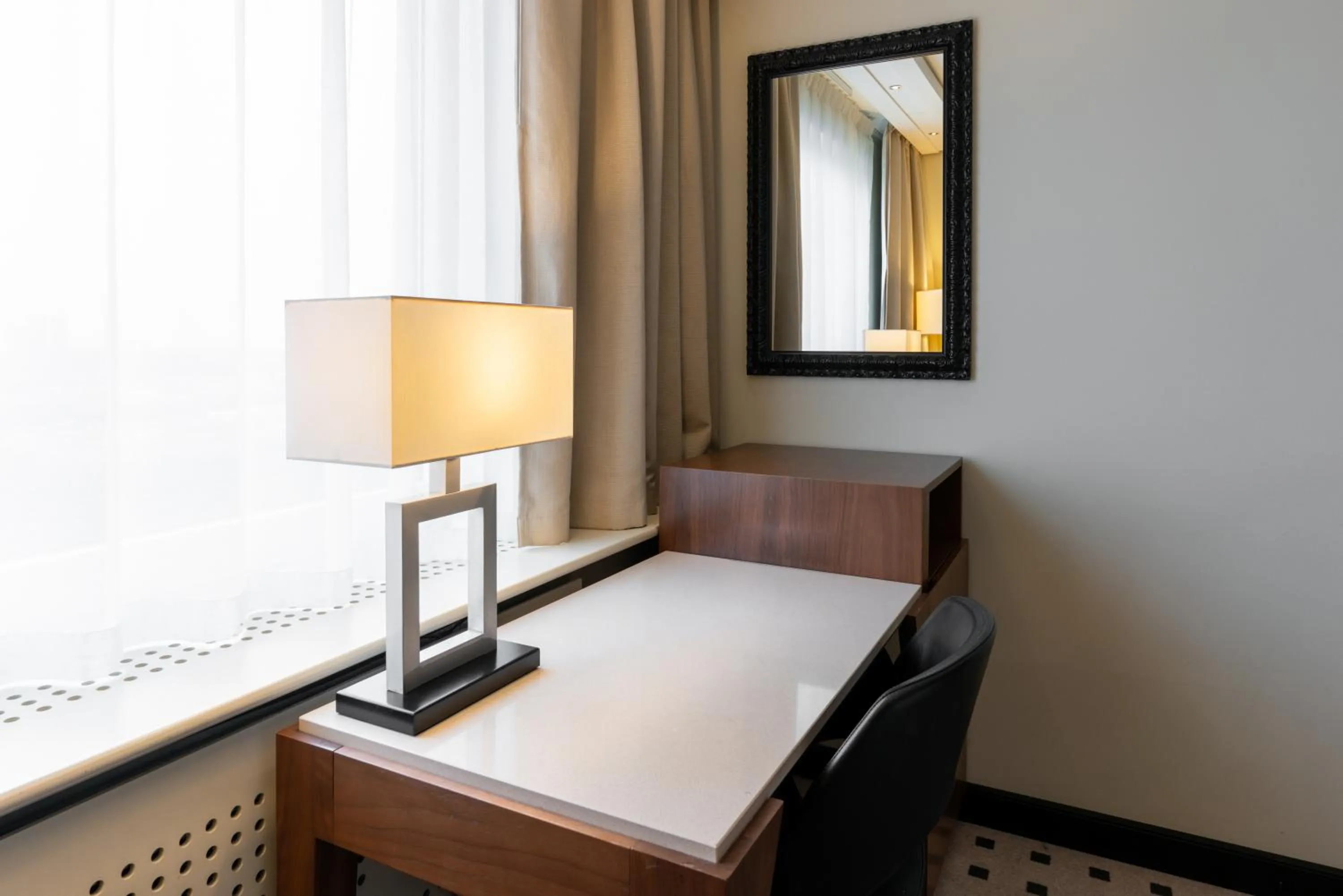 View (from property/room), Bed in Radisson Blu Latvija Conference & Spa Hotel, Riga