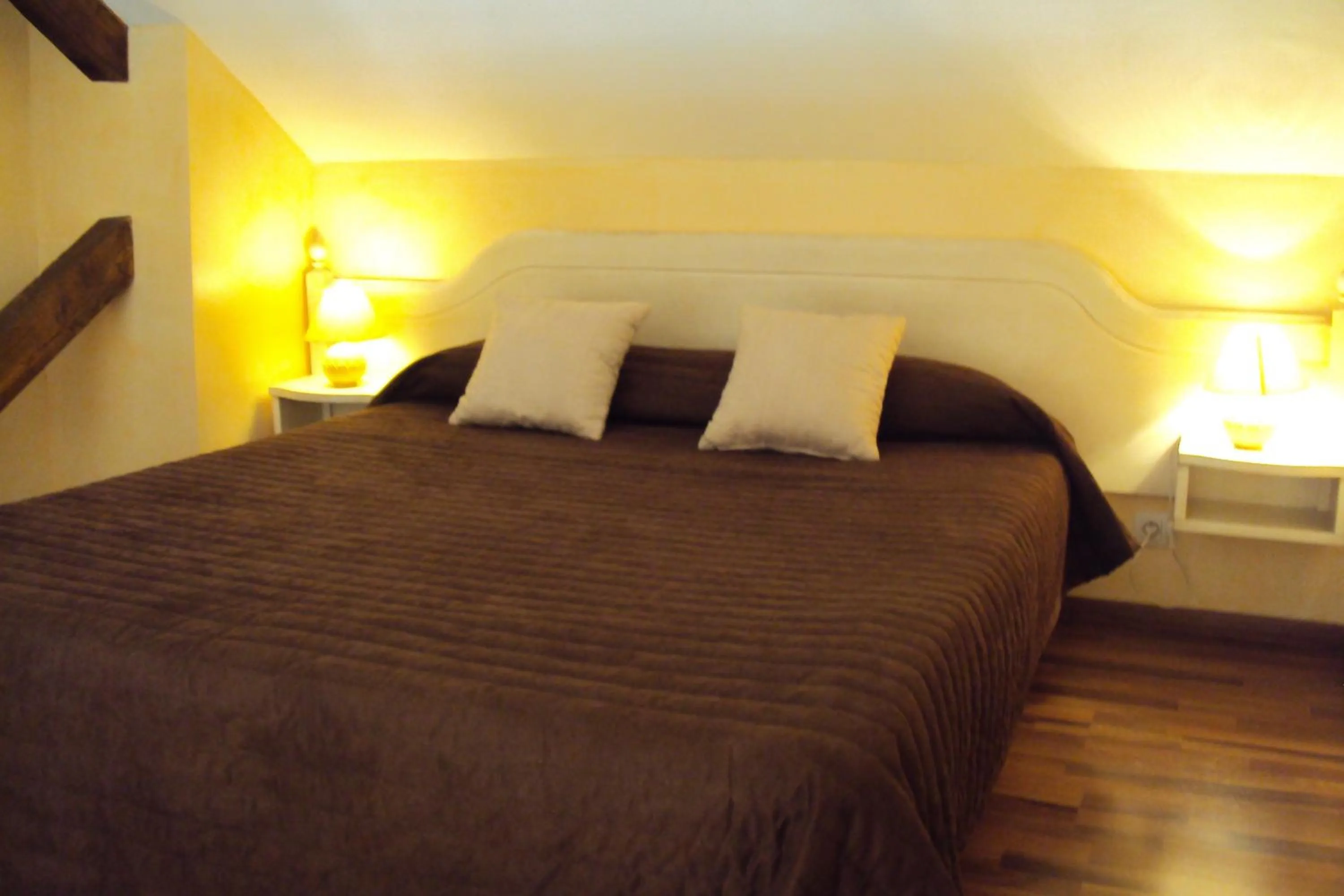 Bedroom, Bed in Logis Hôtel Les 3B