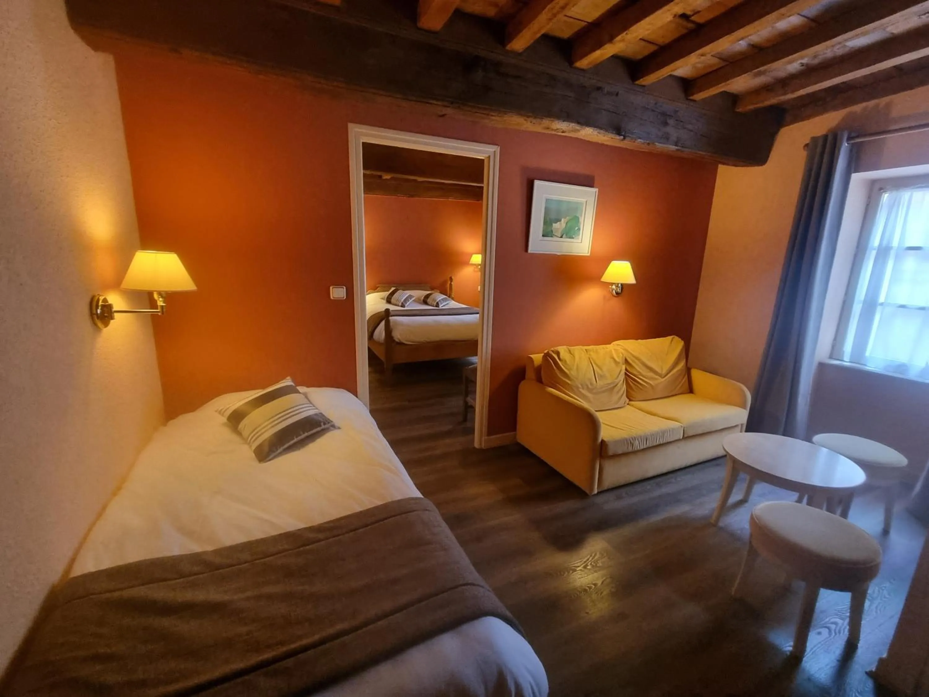 Photo of the whole room, Bed in Logis Hôtel La Fleur de Lys