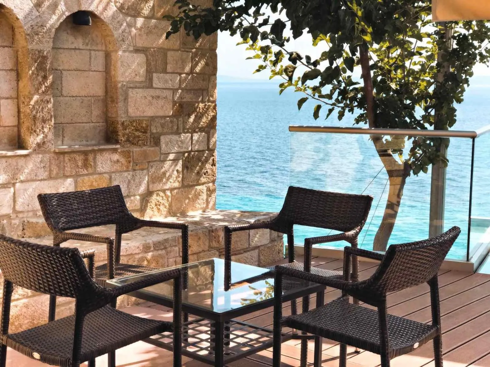 Balcony/Terrace in Aegean Blue Studios