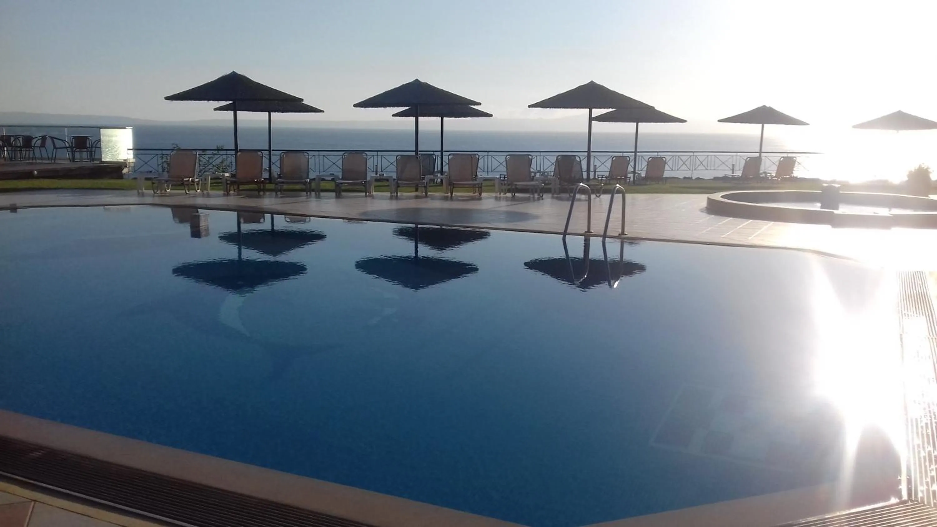 Swimming pool in Aegean Blue Studios