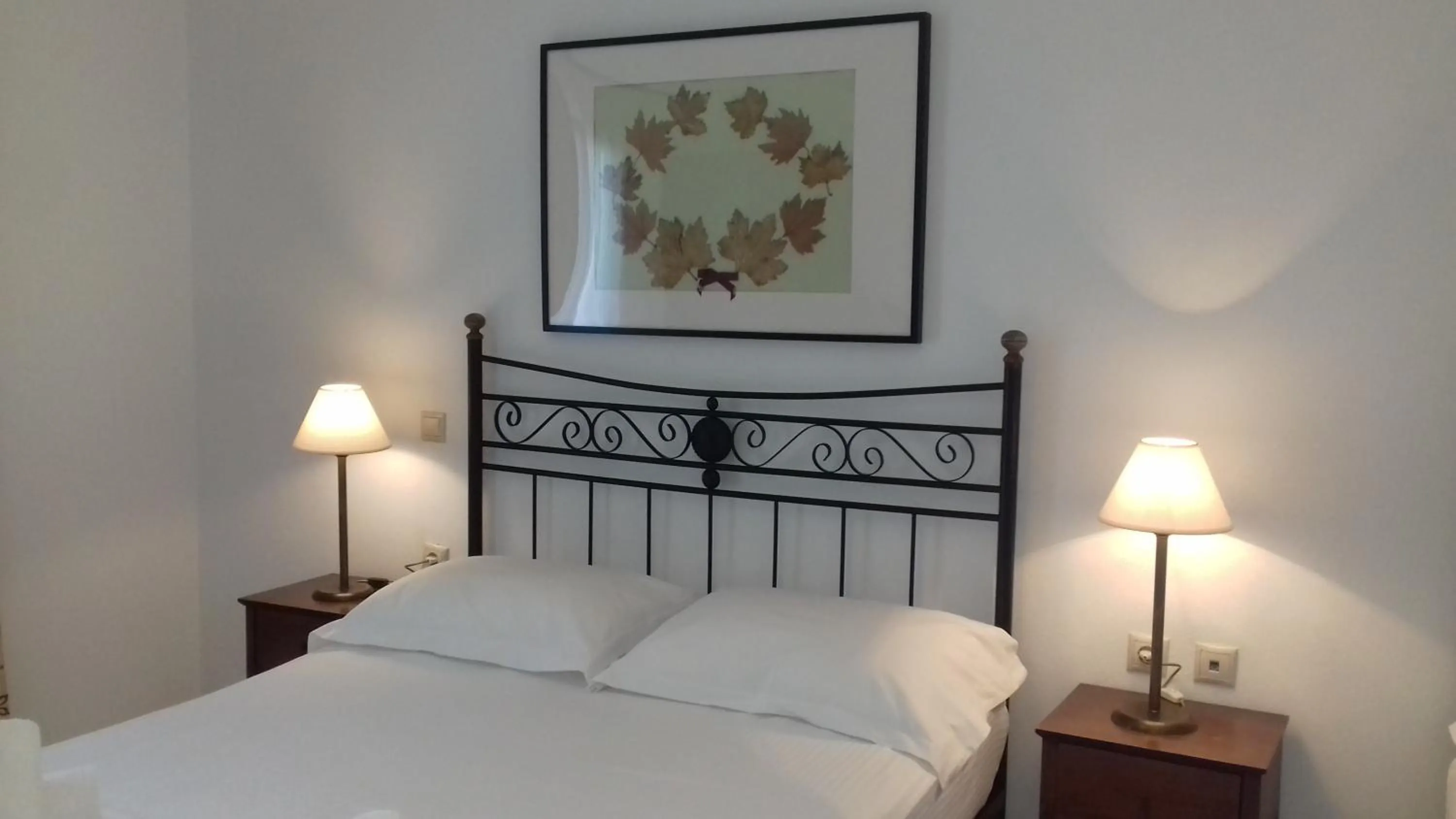 Bed in Aegean Blue Studios