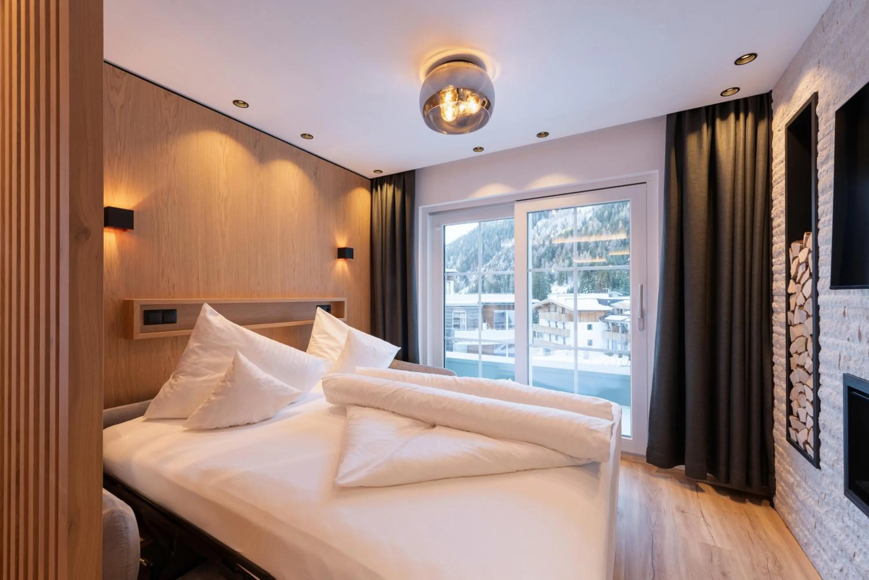 Living room, Bed in Apart La Vita