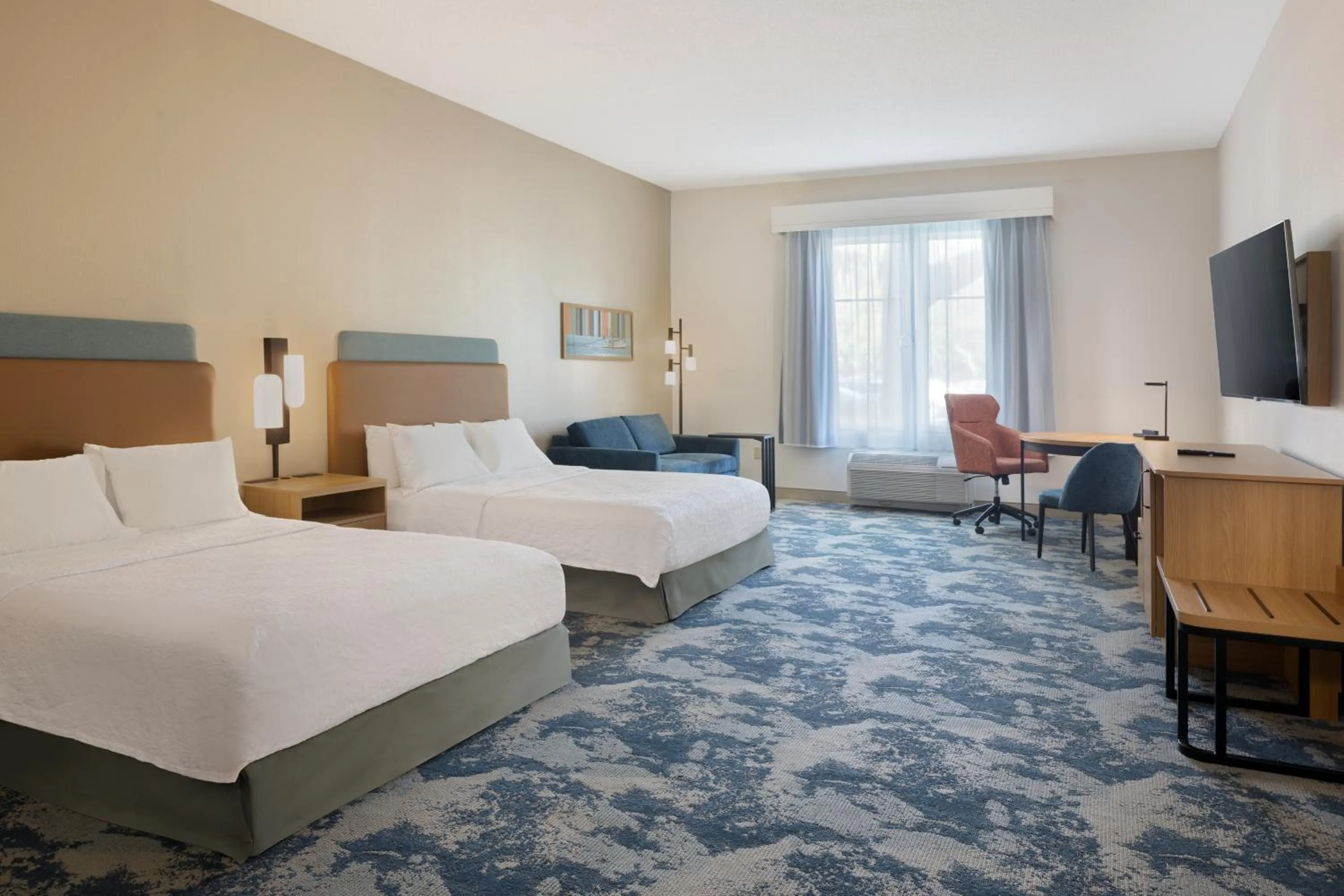 Bed in Hampton Inn & Suites Jekyll Island