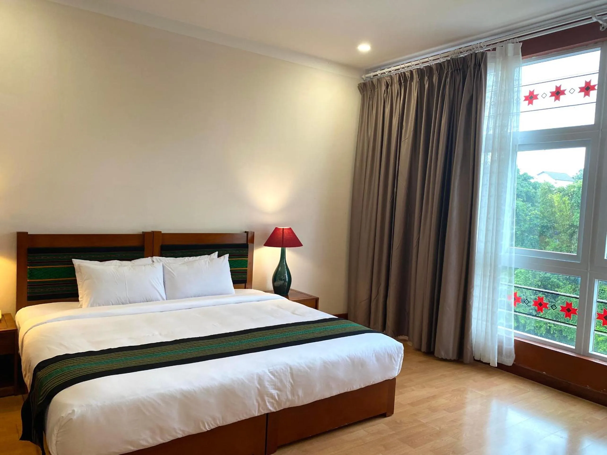 Bed in Dam San Hotel